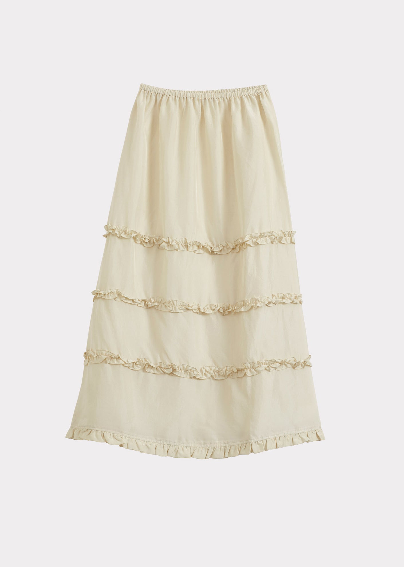 VERITY WOMEN'S SILK SKIRT - ECRU