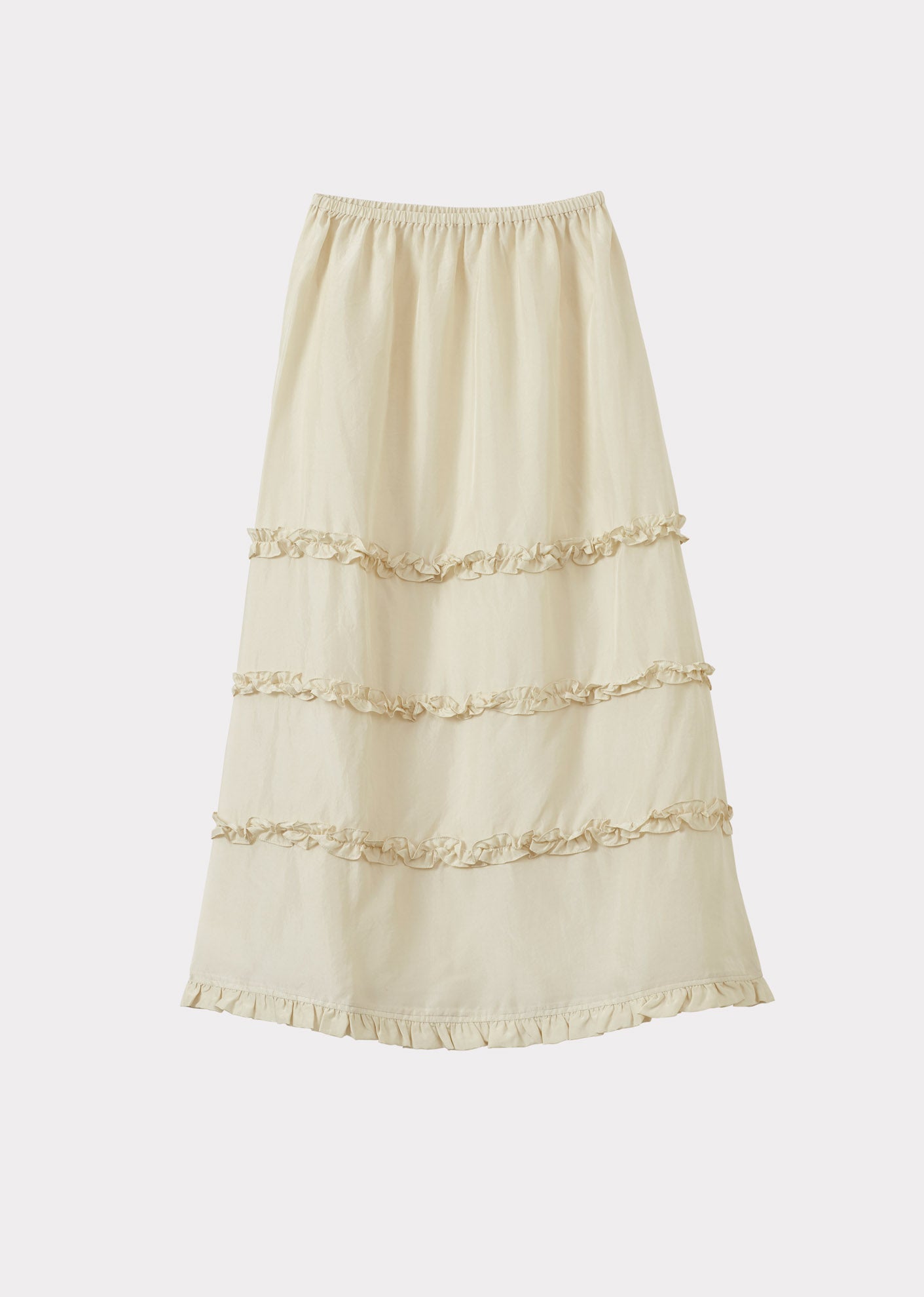 VERITY WOMEN'S SILK SKIRT - ECRU