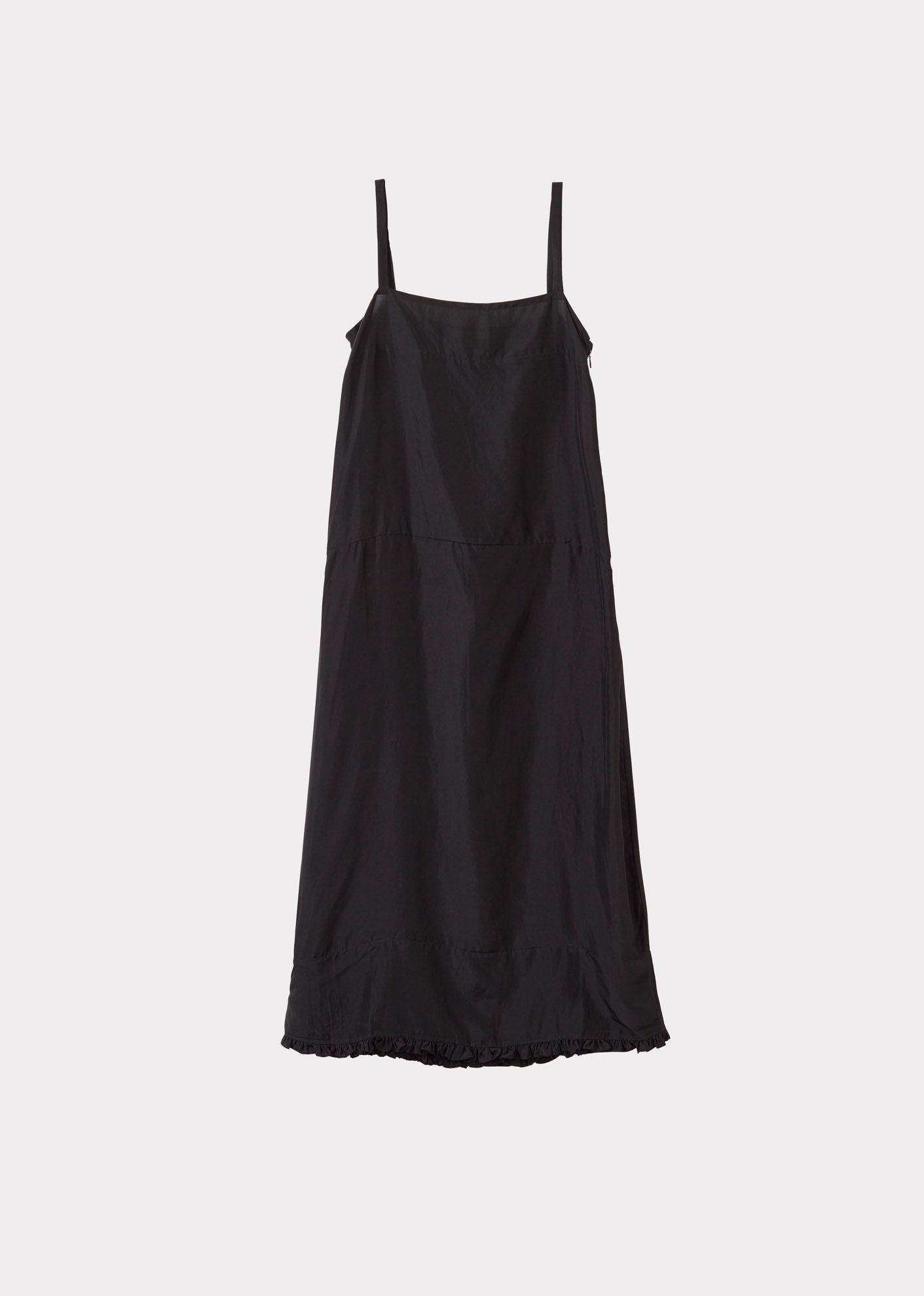 WOMEN'S A-LINE SLIP DRESS - BLACK