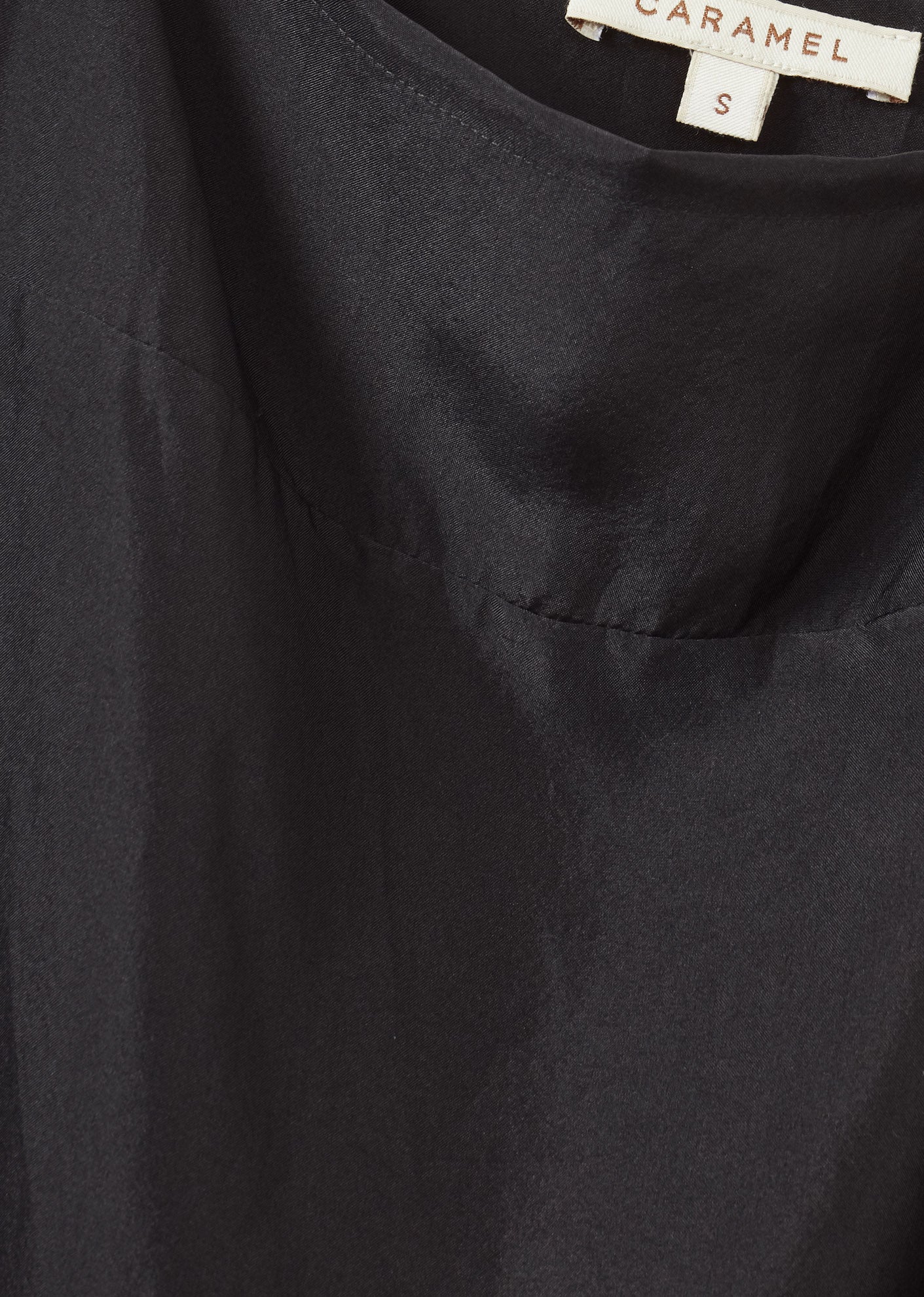 WOMEN'S A-LINE SLIP DRESS - BLACK