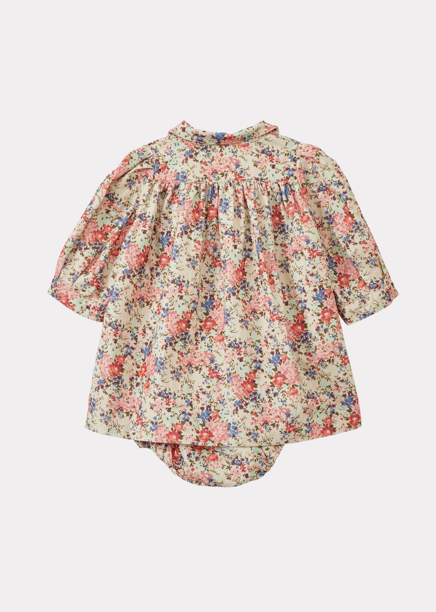 CLARA BABY GIRL'S COTTON CORDUROY DRESS AND BLOOMERS SET - LIBERTY MAKINDRA PRINT