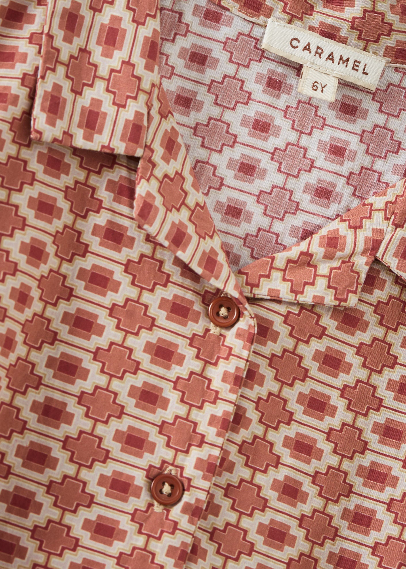 BAMBOO CHILDREN'S COTTON SHIRT - KALEIDOSCOPE PRINT