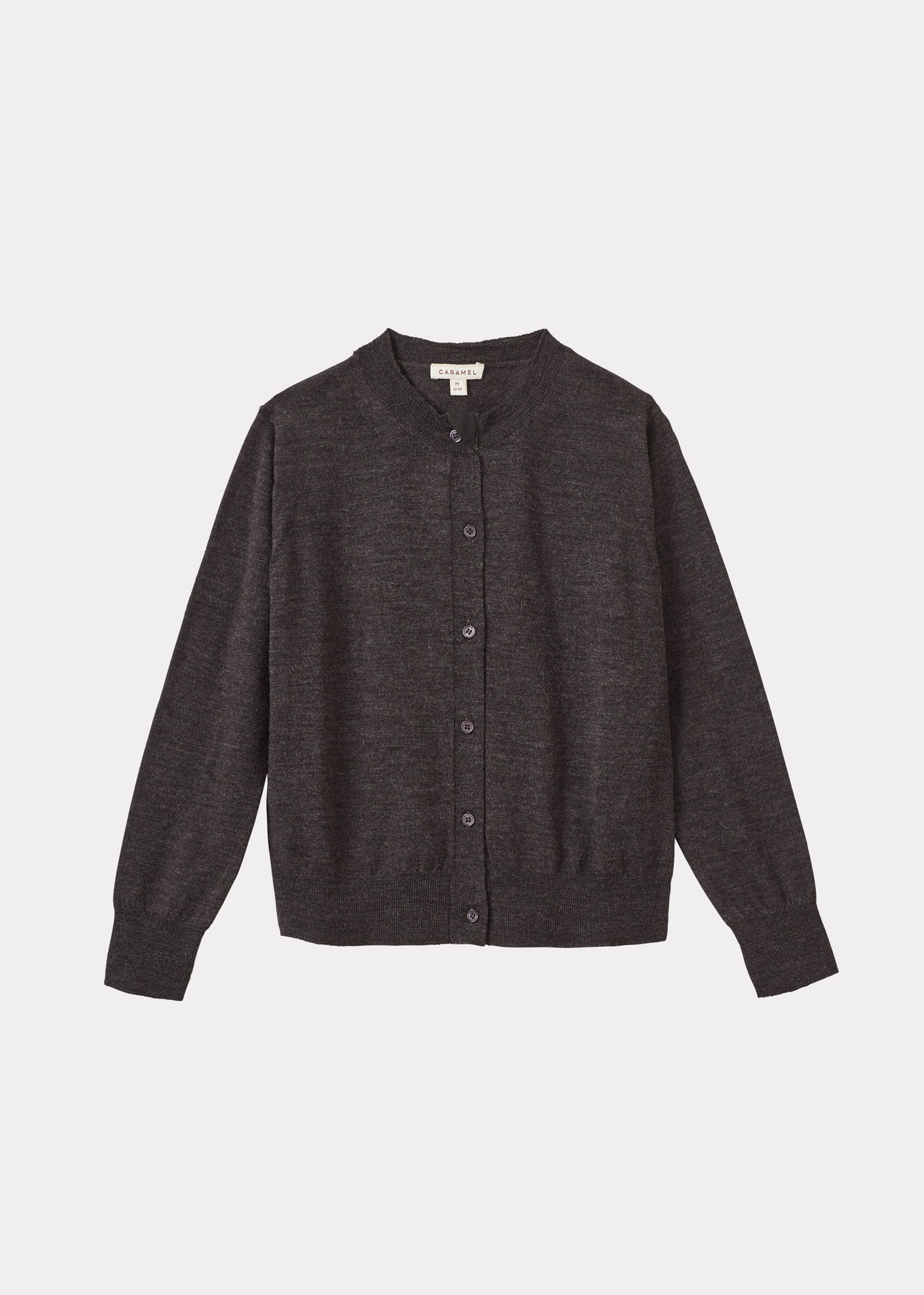 WILLOW CHILDREN'S MERINO WOOL CARDIGAN - DARK GREY