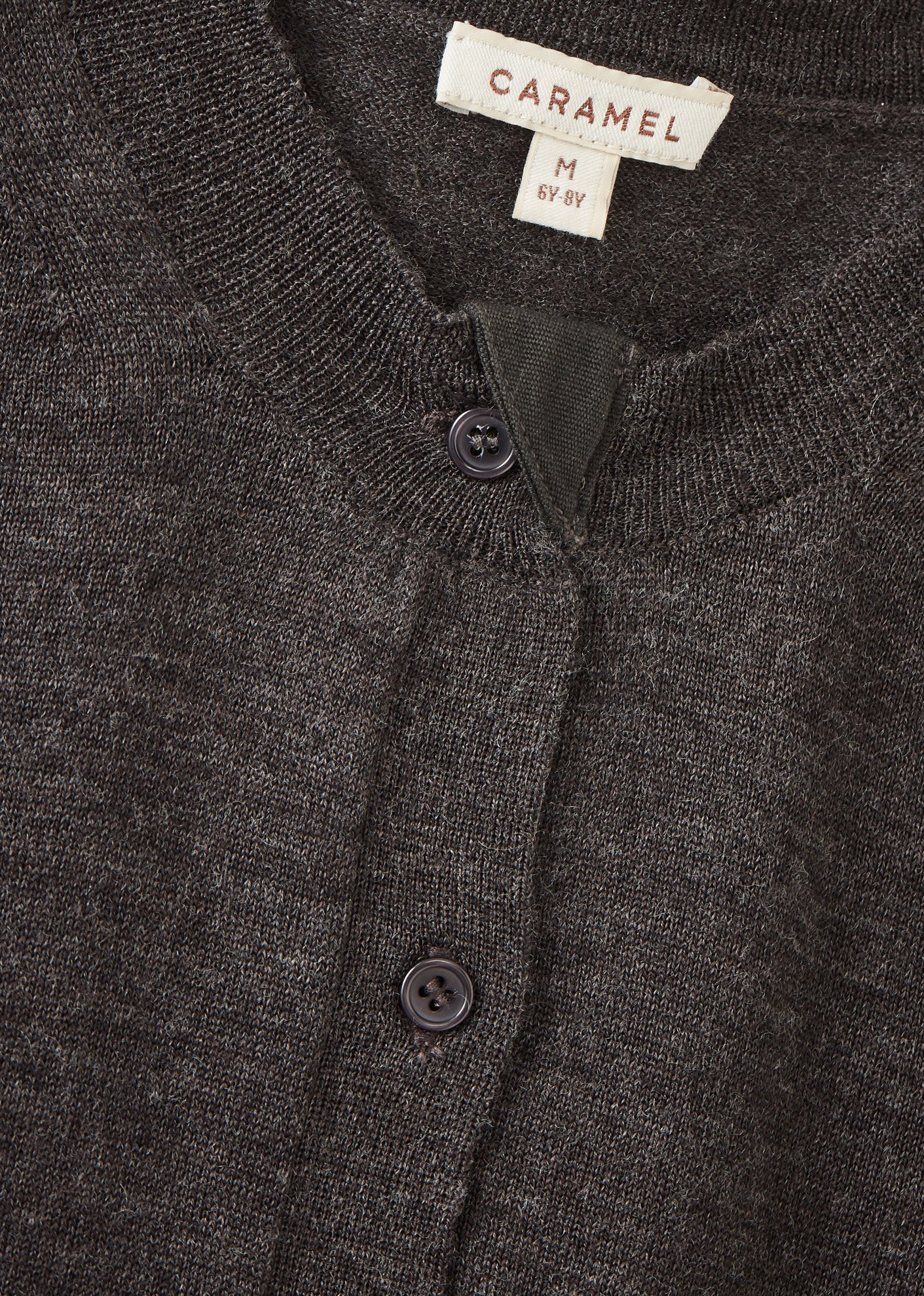 WILLOW CHILDREN'S MERINO WOOL CARDIGAN - DARK GREY