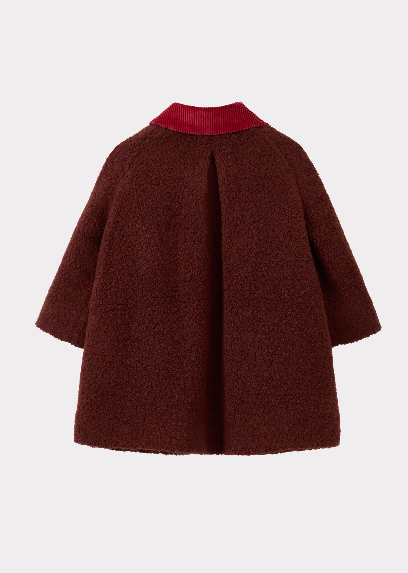 FELIX BABY WOOL COAT - BERRY BROWN