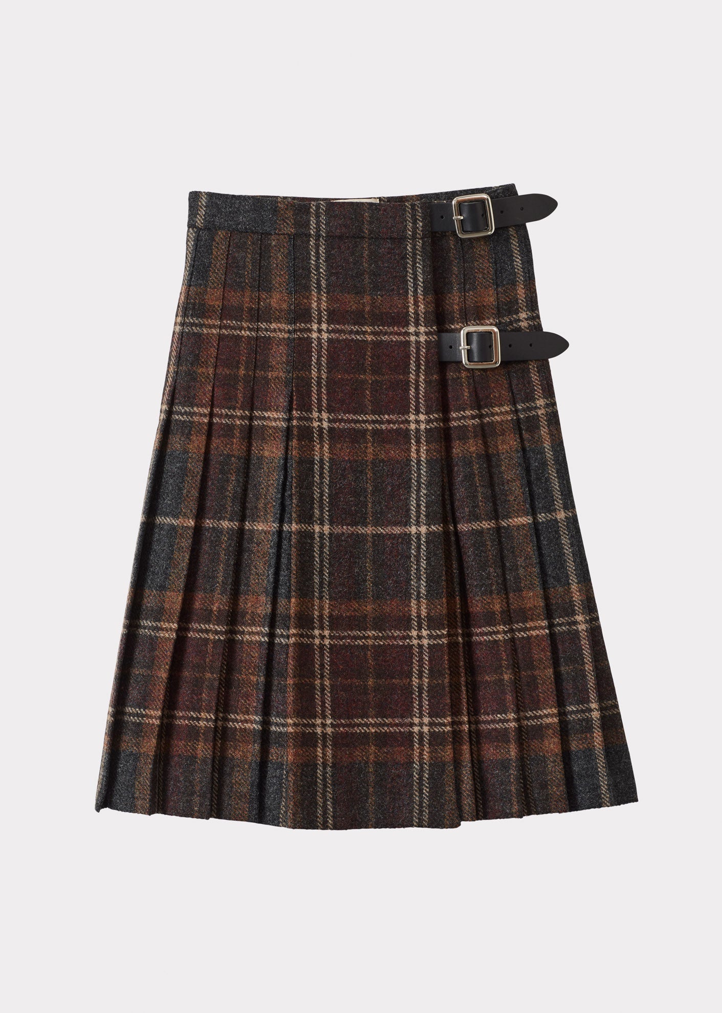 STIRLING CHILDREN'S LONG WOOL KILT - CHOCOLATE CHECK