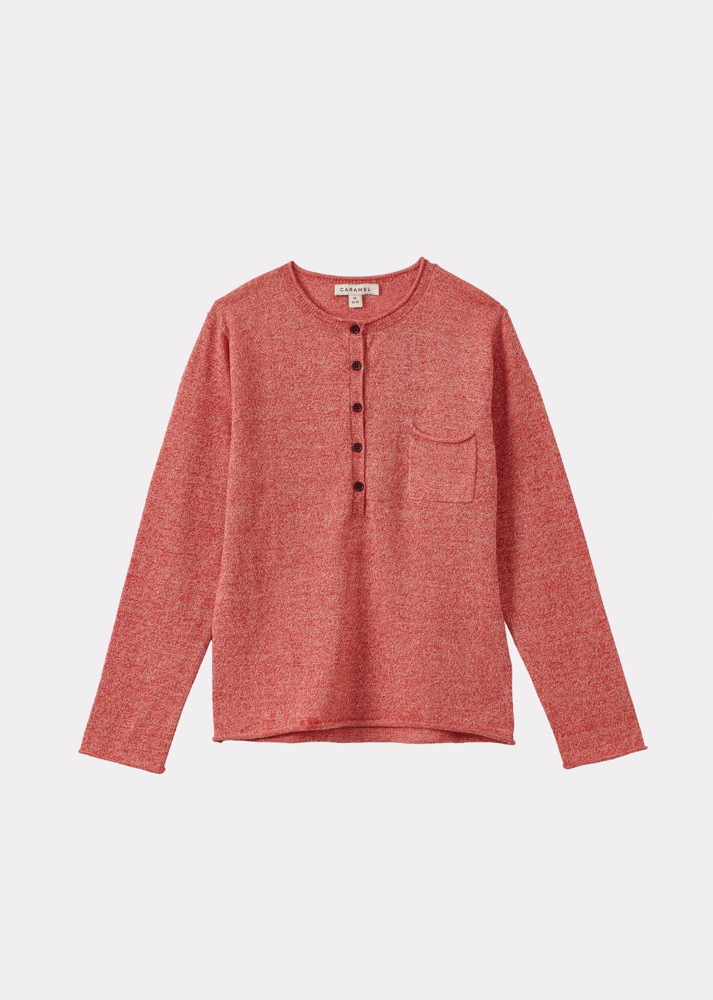GOLDFINCH CHILDREN'S COTTON JUMPER - TOMATO MELANGE