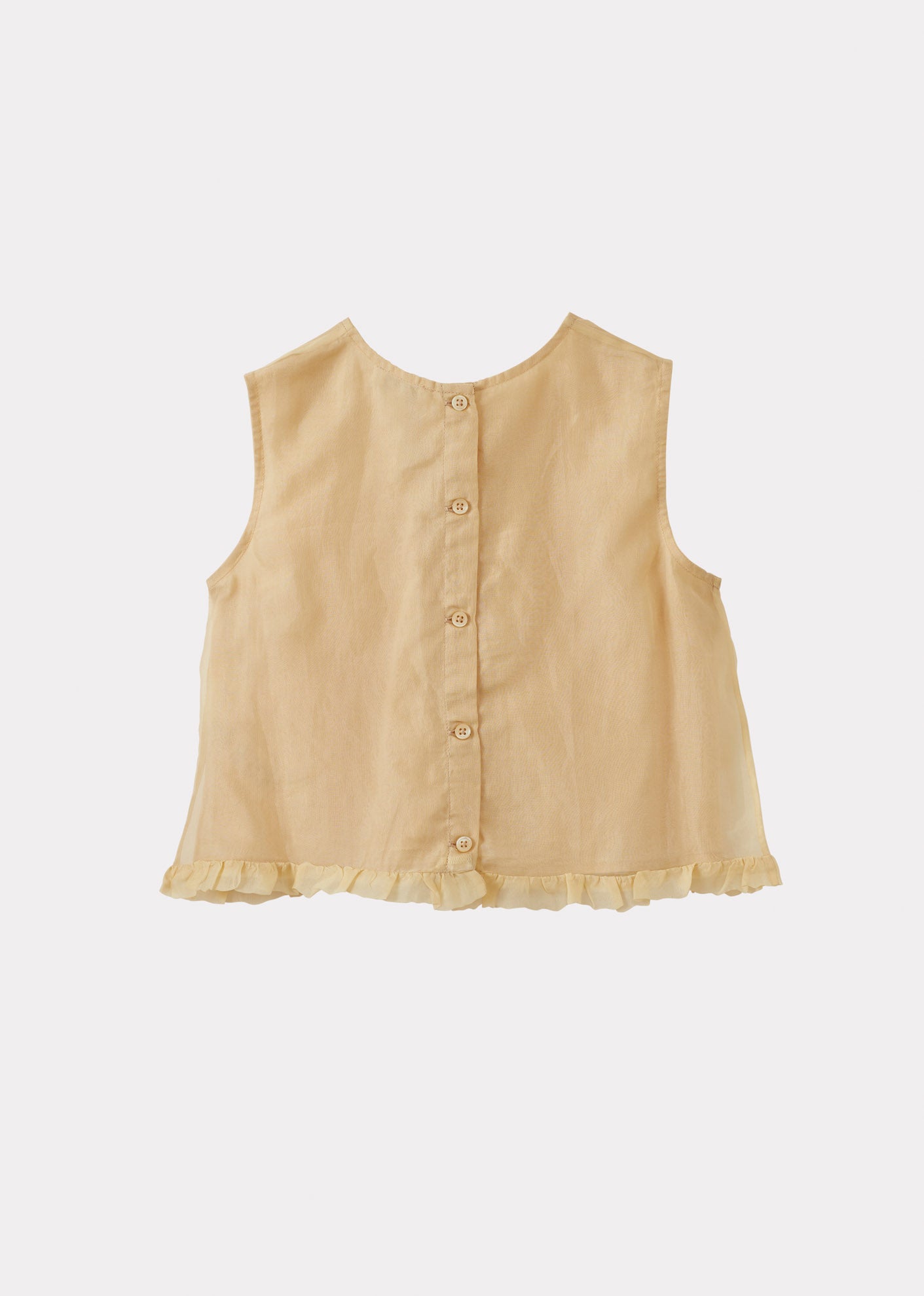 DERYN GIRL'S SILK TOP - APRICOT