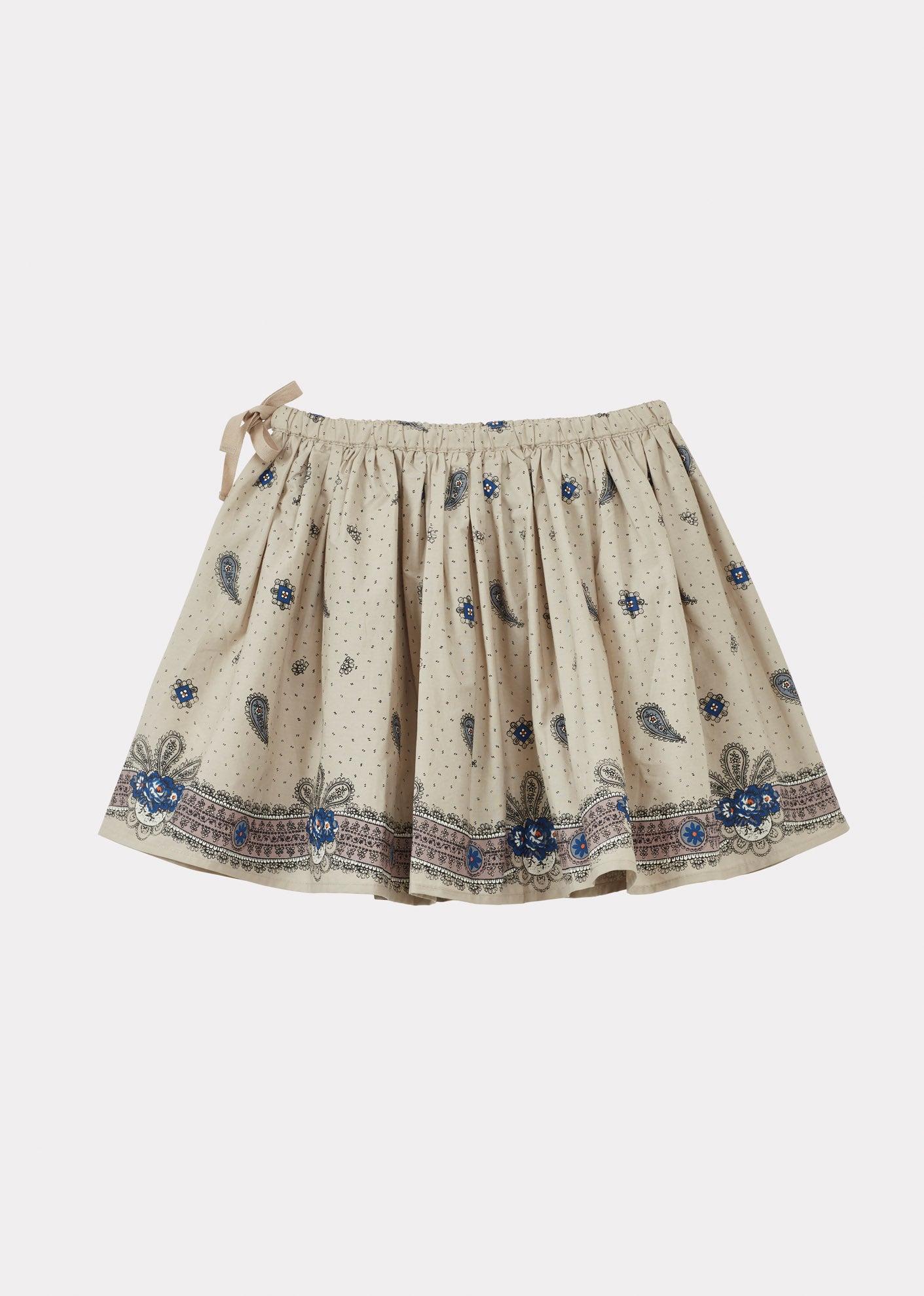 MYLA GIRL'S SKIRT - MAUVE PAISLEY PRINT