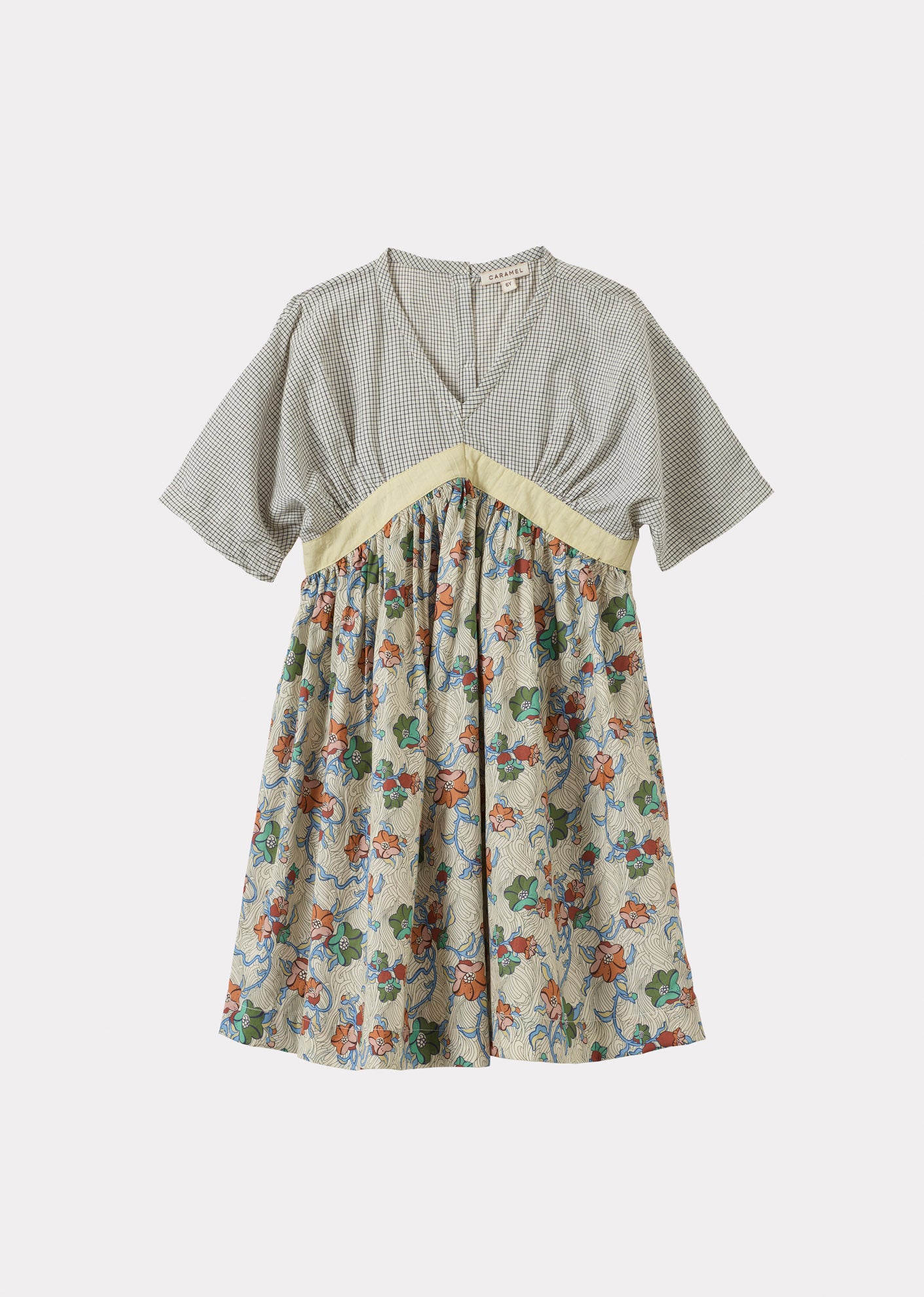 ASPARAGUS GIRL'S COTTON DRESS - LIBERTY JUDY JANE PRINT