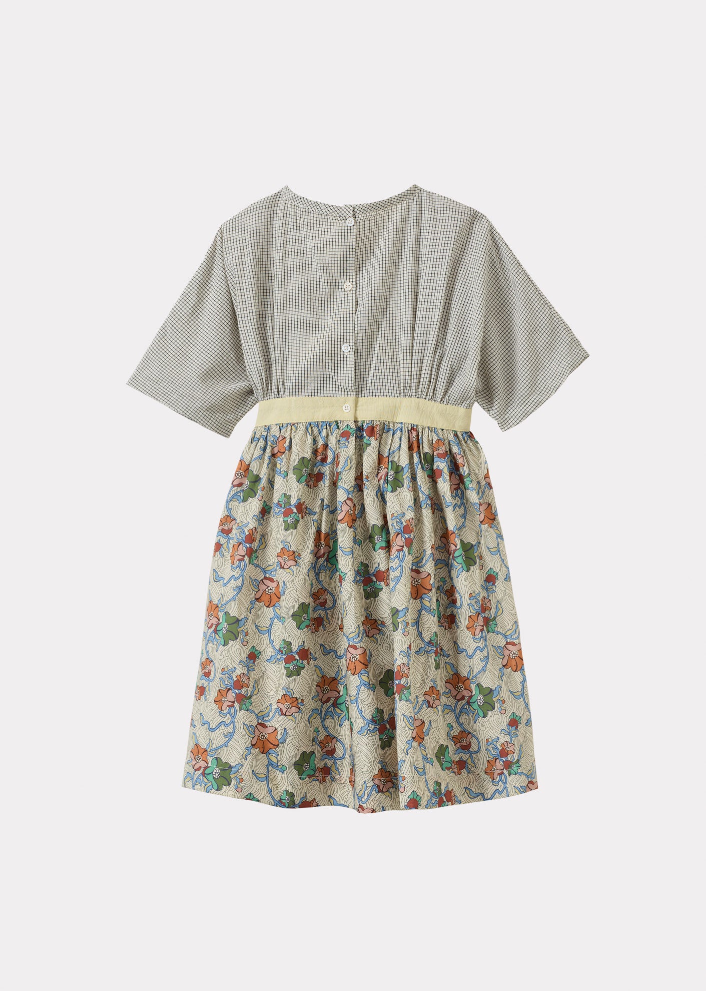 ASPARAGUS GIRL'S COTTON DRESS - LIBERTY JUDY JANE PRINT