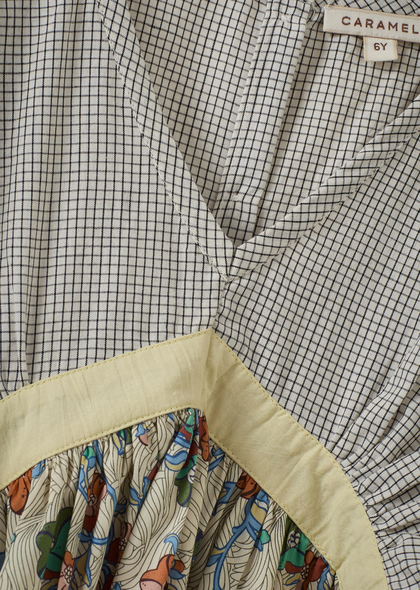 ASPARAGUS GIRL'S COTTON DRESS - LIBERTY JUDY JANE PRINT