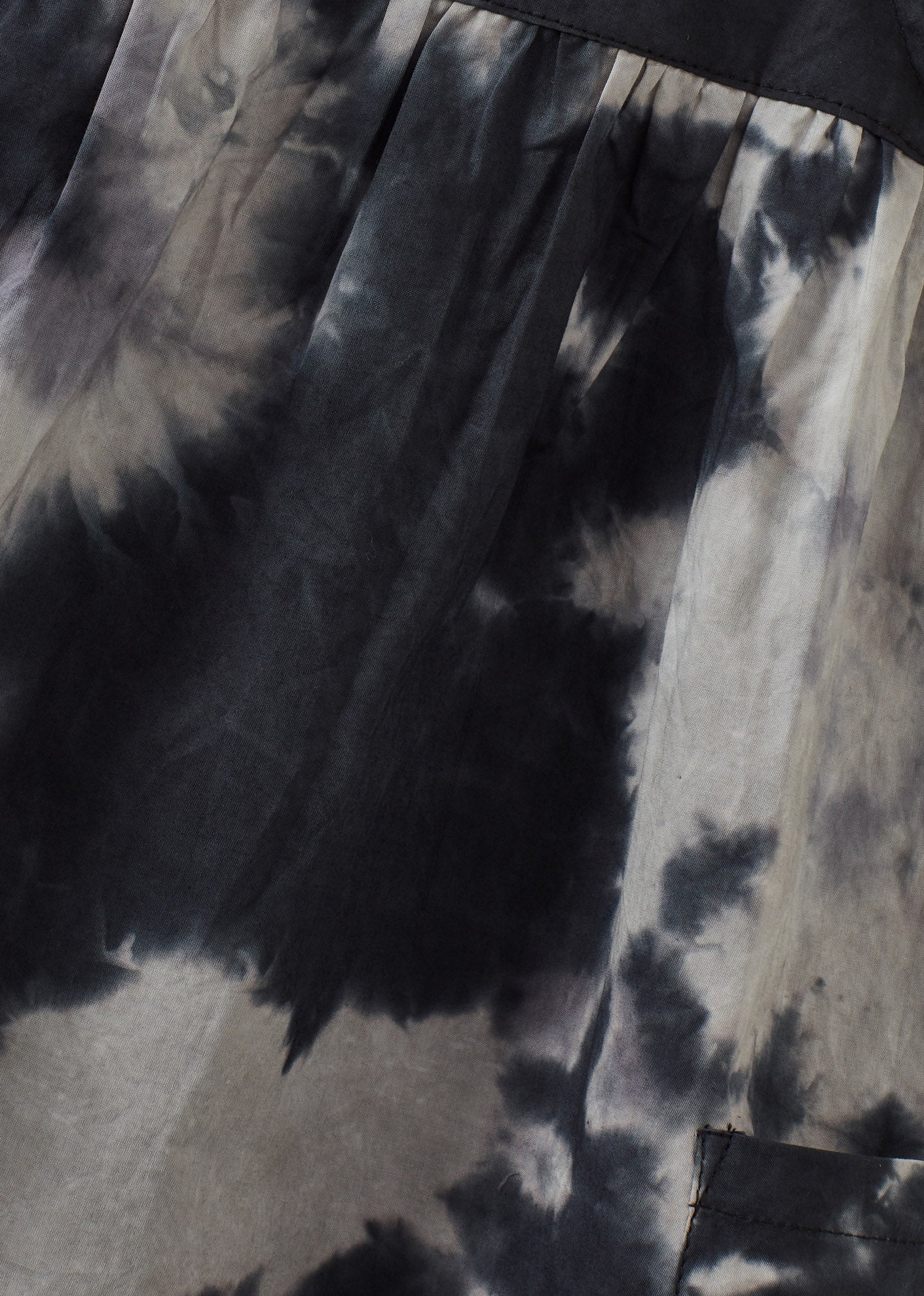 IBERA BABY GIRL'S COTTON DRESS - CHARCOAL TIE-DYE