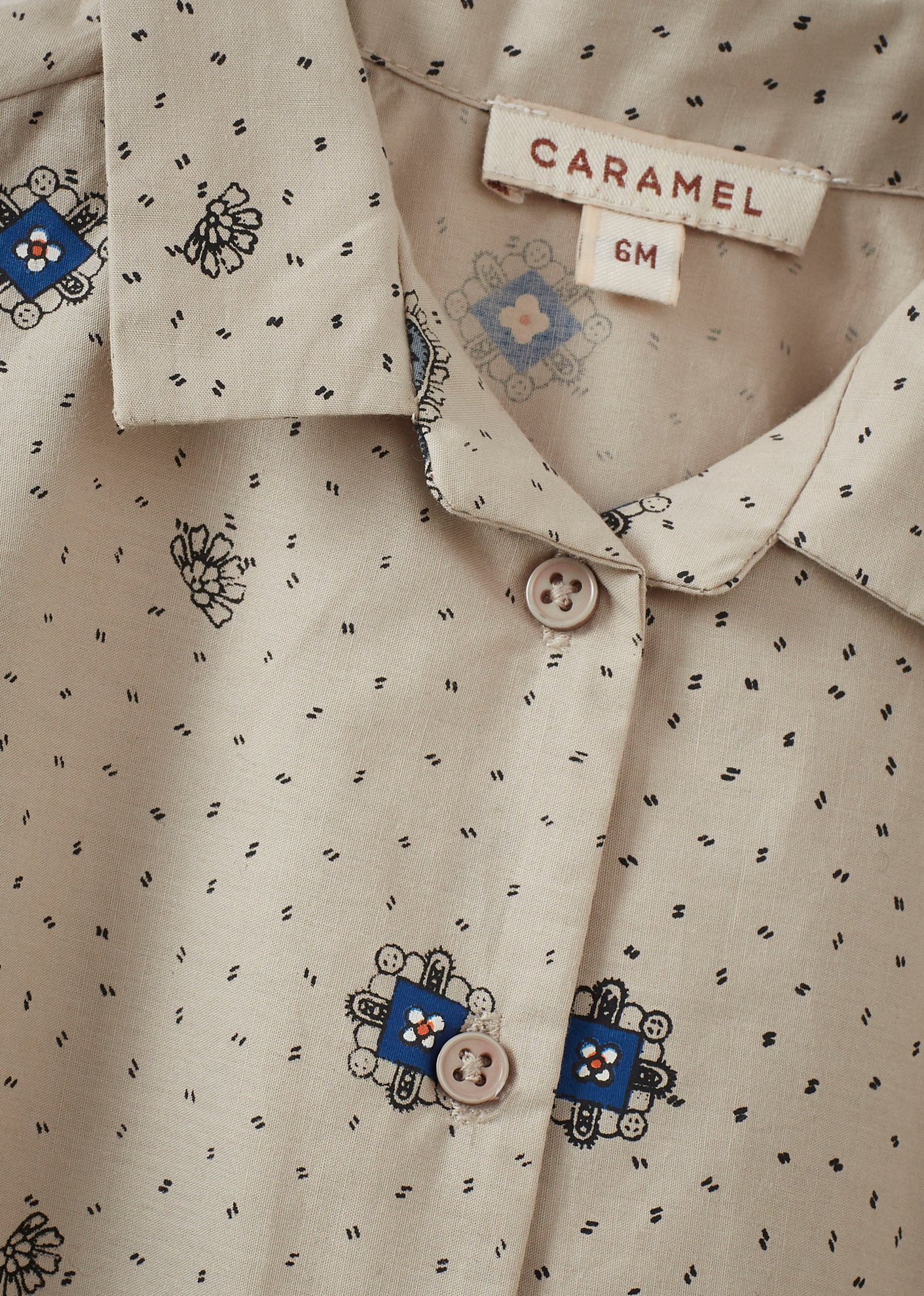 BAMBOO BABY COTTON SHIRT - MAUVE PAISLEY PRINT