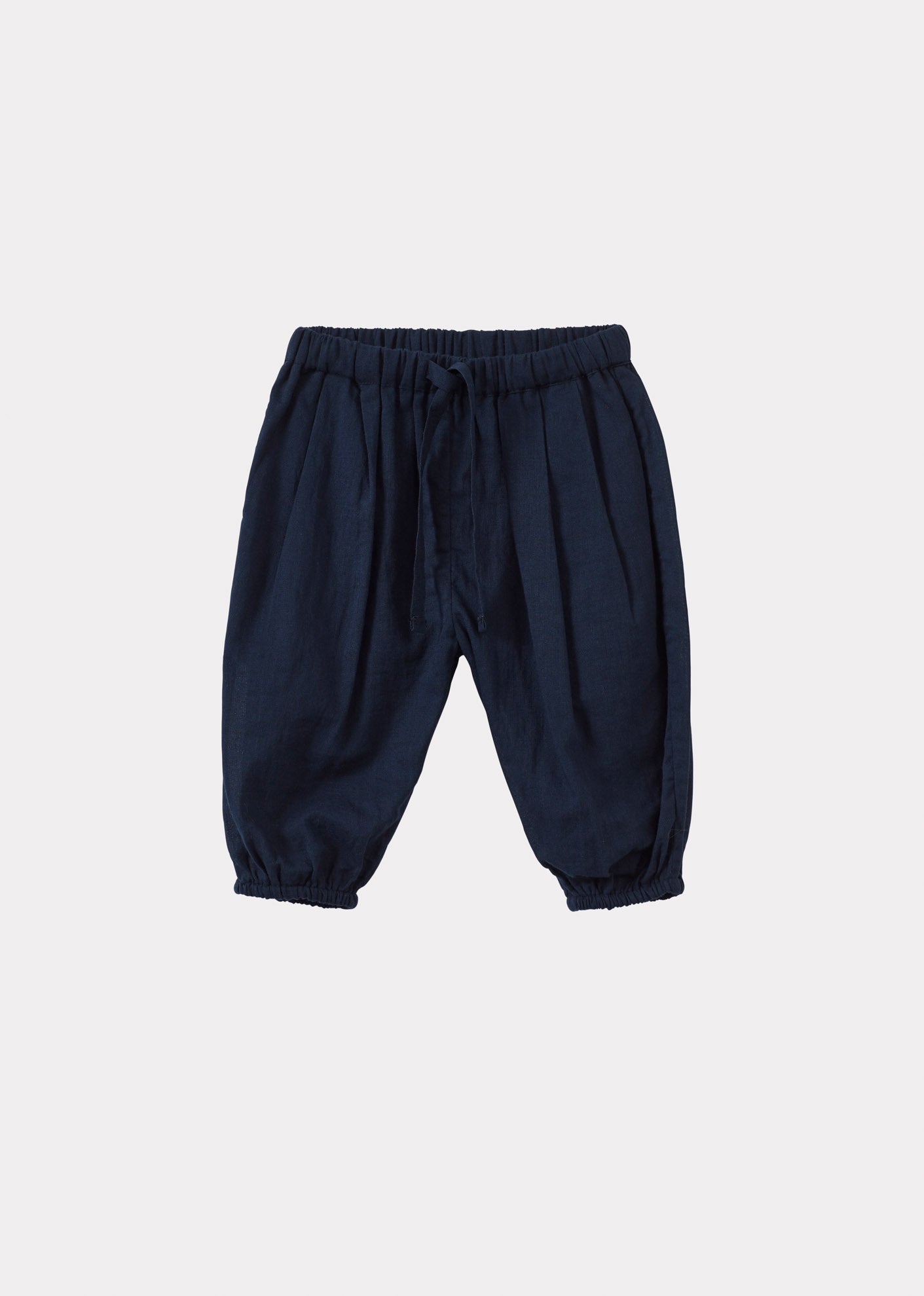BALLOON BABY COTTON TROUSERS - NAVY