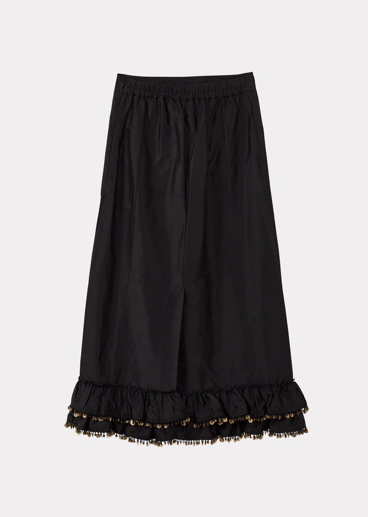 WOMEN'S PENCIL SKIRT SILK TAFFETA - BLACK