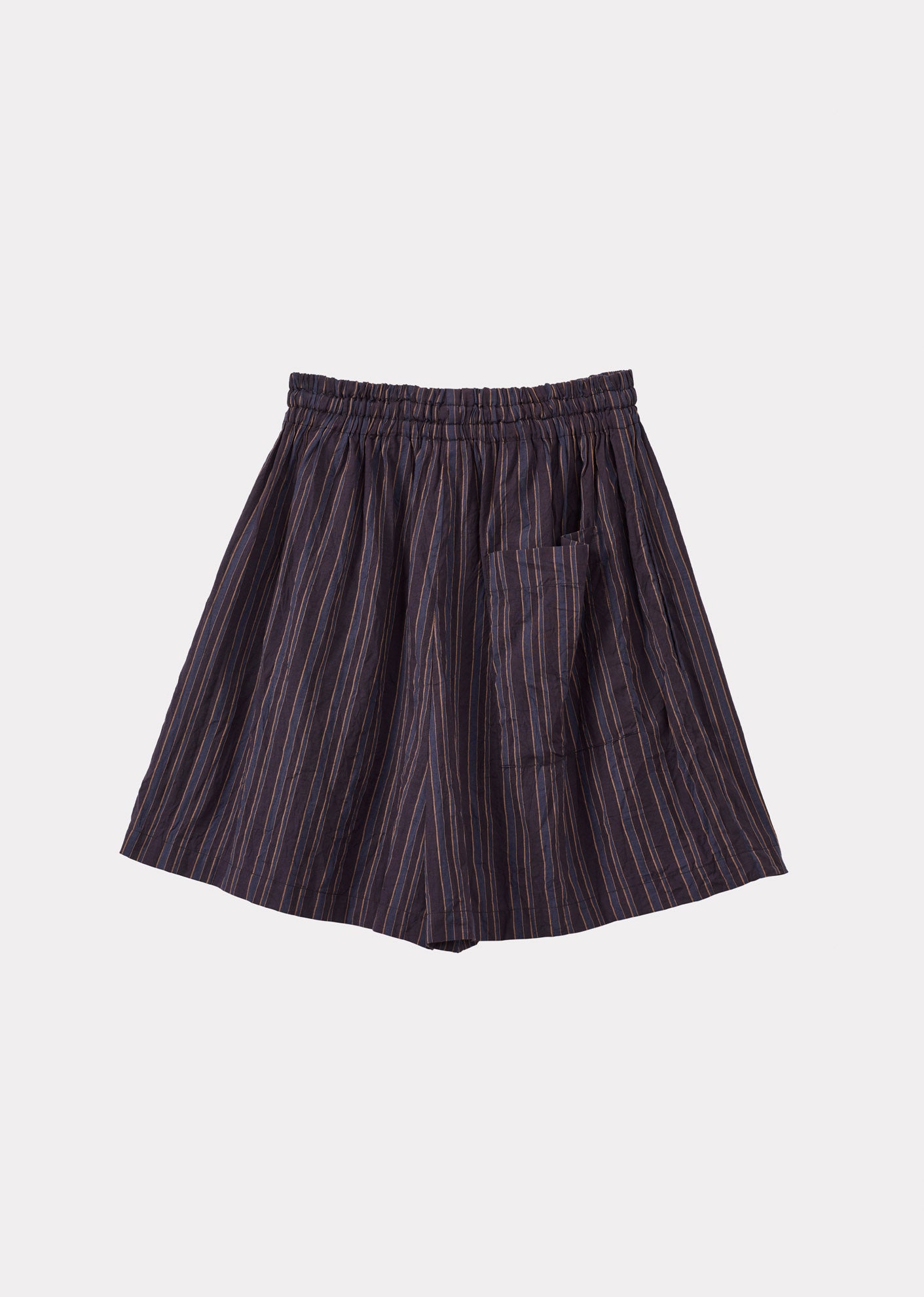WOMEN'S COTTON TENNIS SHORTS - AUBERGINE STRIPE
