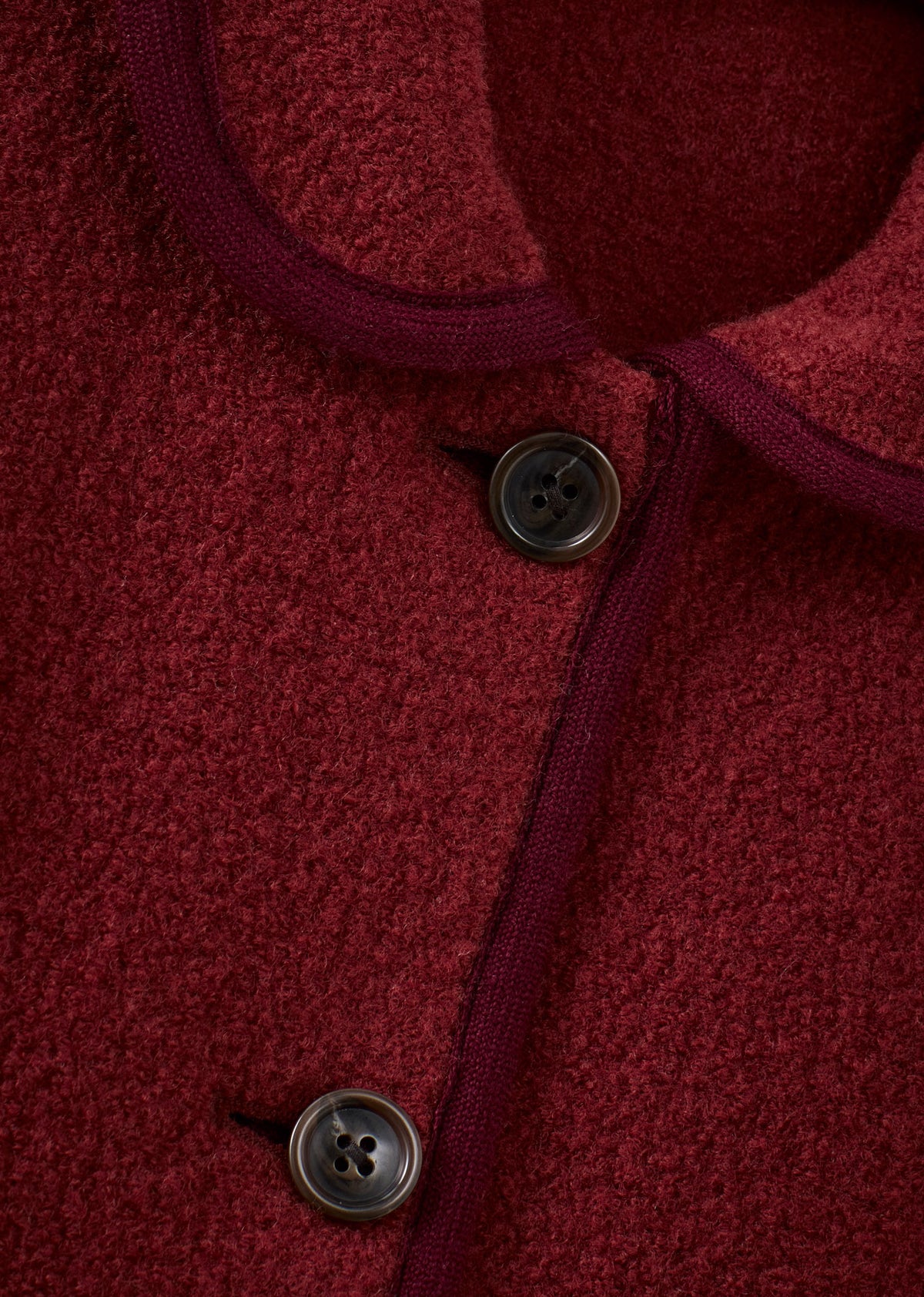 CLAUDE CHILDREN'S WOOL CAPE - BURGUNDY