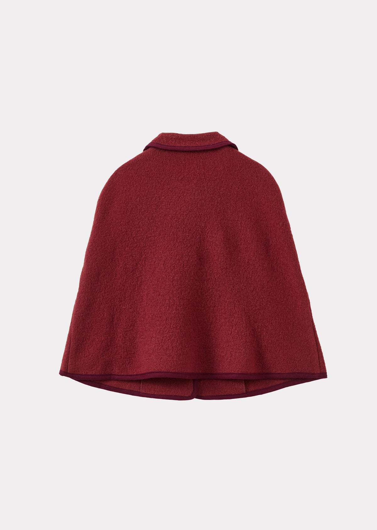 CLAUDE CHILDREN'S WOOL CAPE - BURGUNDY
