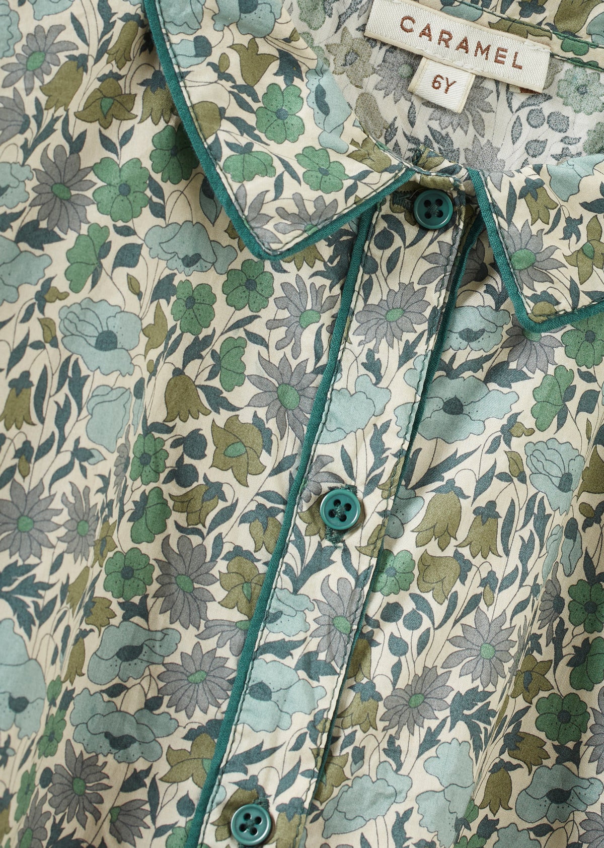 DRAGONFLY CHILDREN'S COTTON SHIRT - LIBERTY POPPY & DAISY