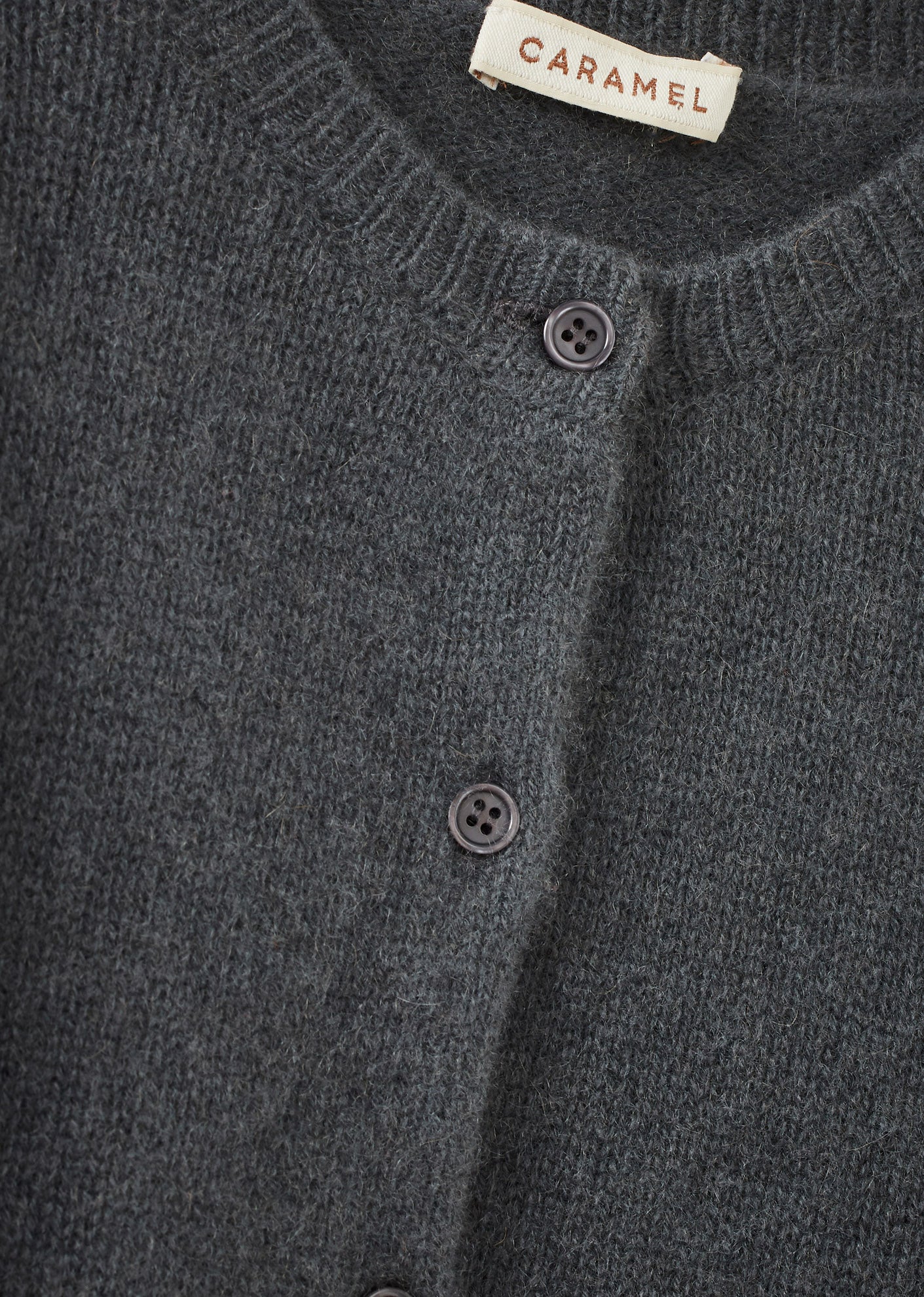 ROSA CHILDREN'S CASHMERE CARDIGAN - CHARCOAL