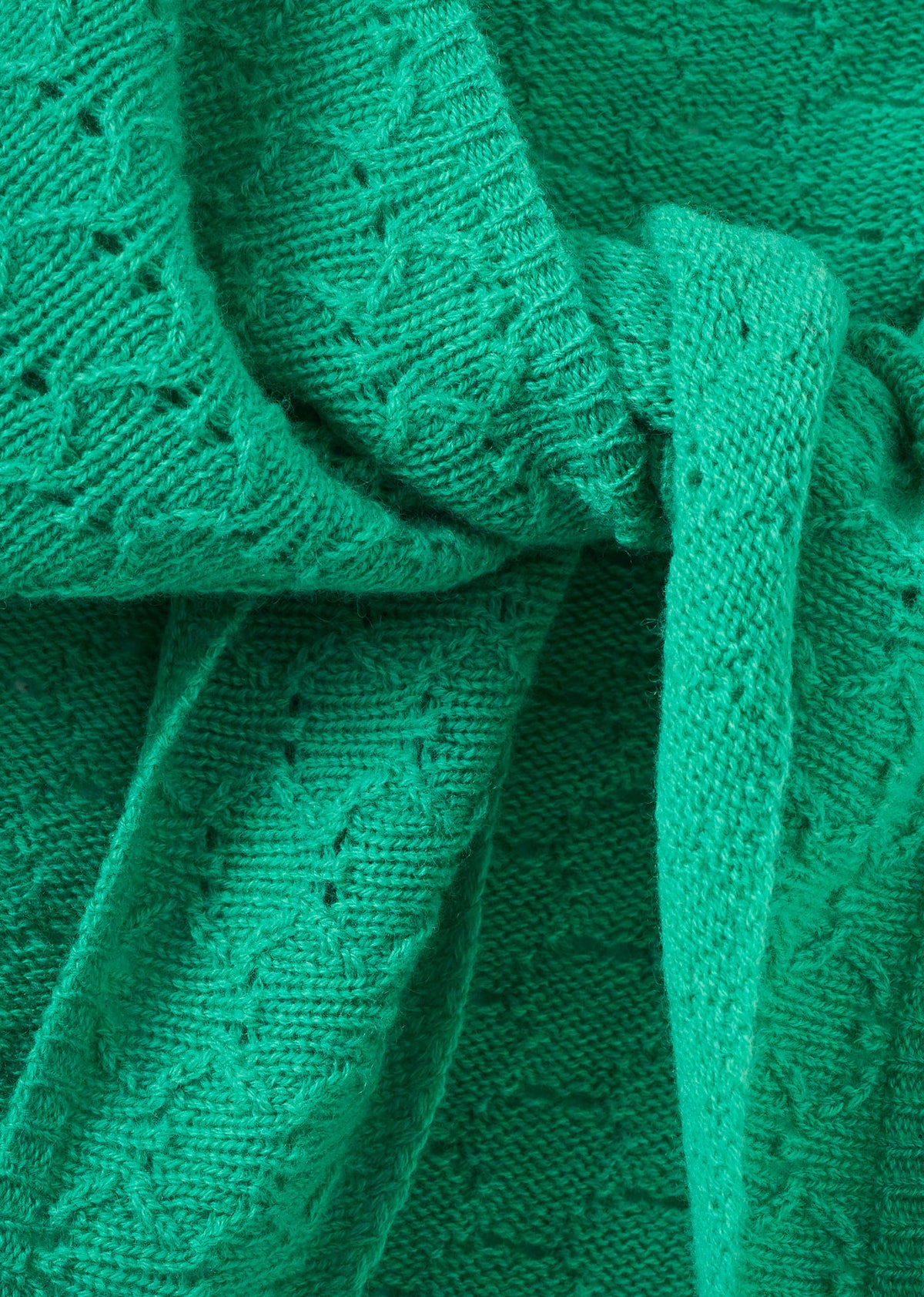 LOTTE CHILDREN'S WOOL POINTELLE SCARF - TURQUOISE