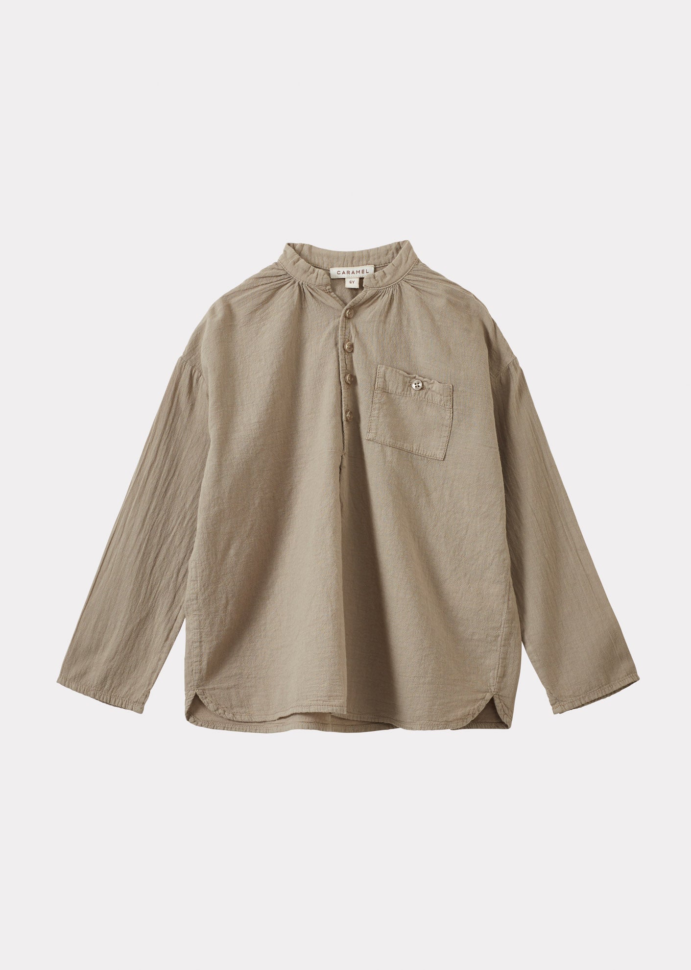 ADONIS CHILDREN'S COTTON SHIRT - TAUPE