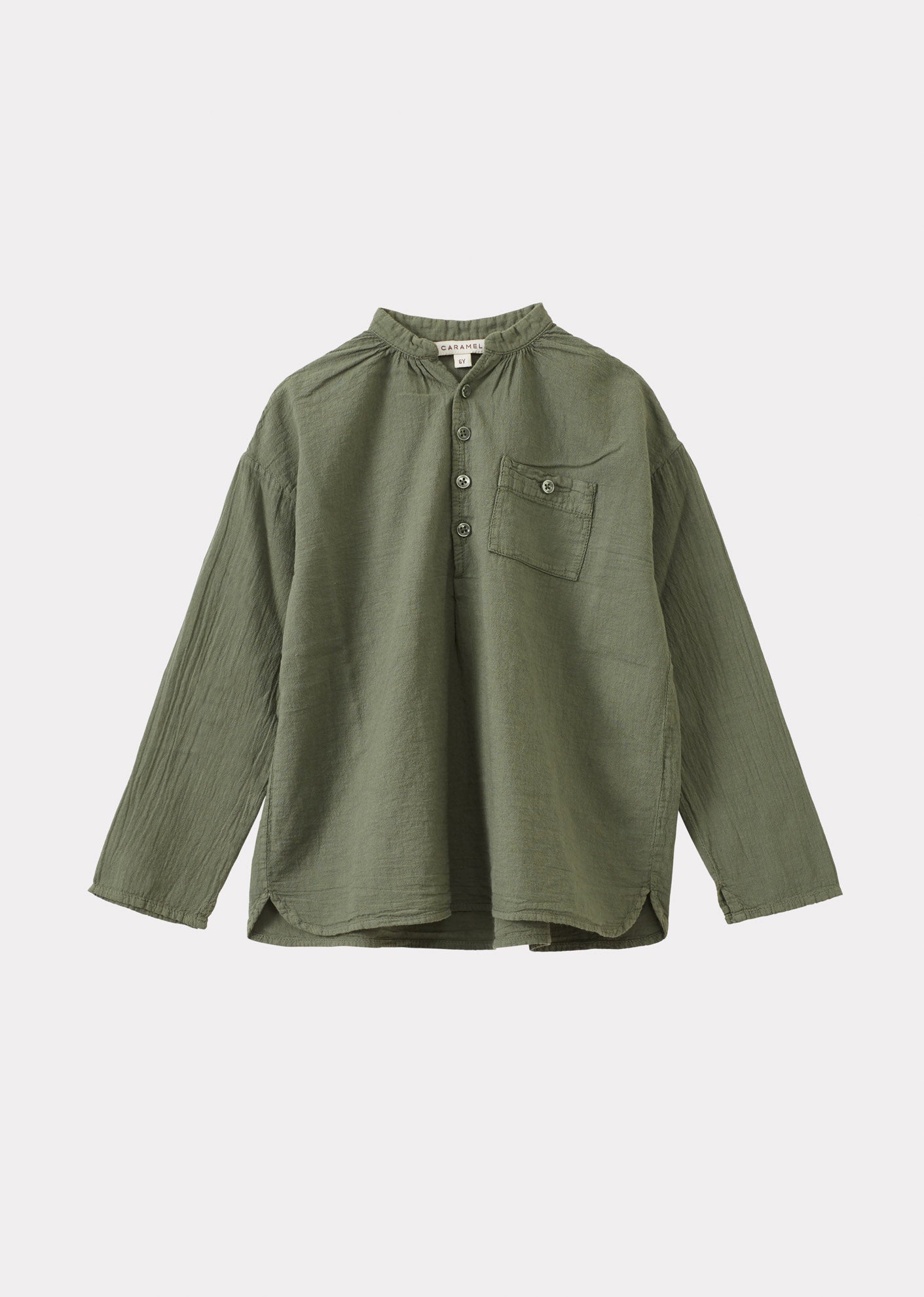 ADONIS CHILDREN'S COTTON SHIRT - KHAKI