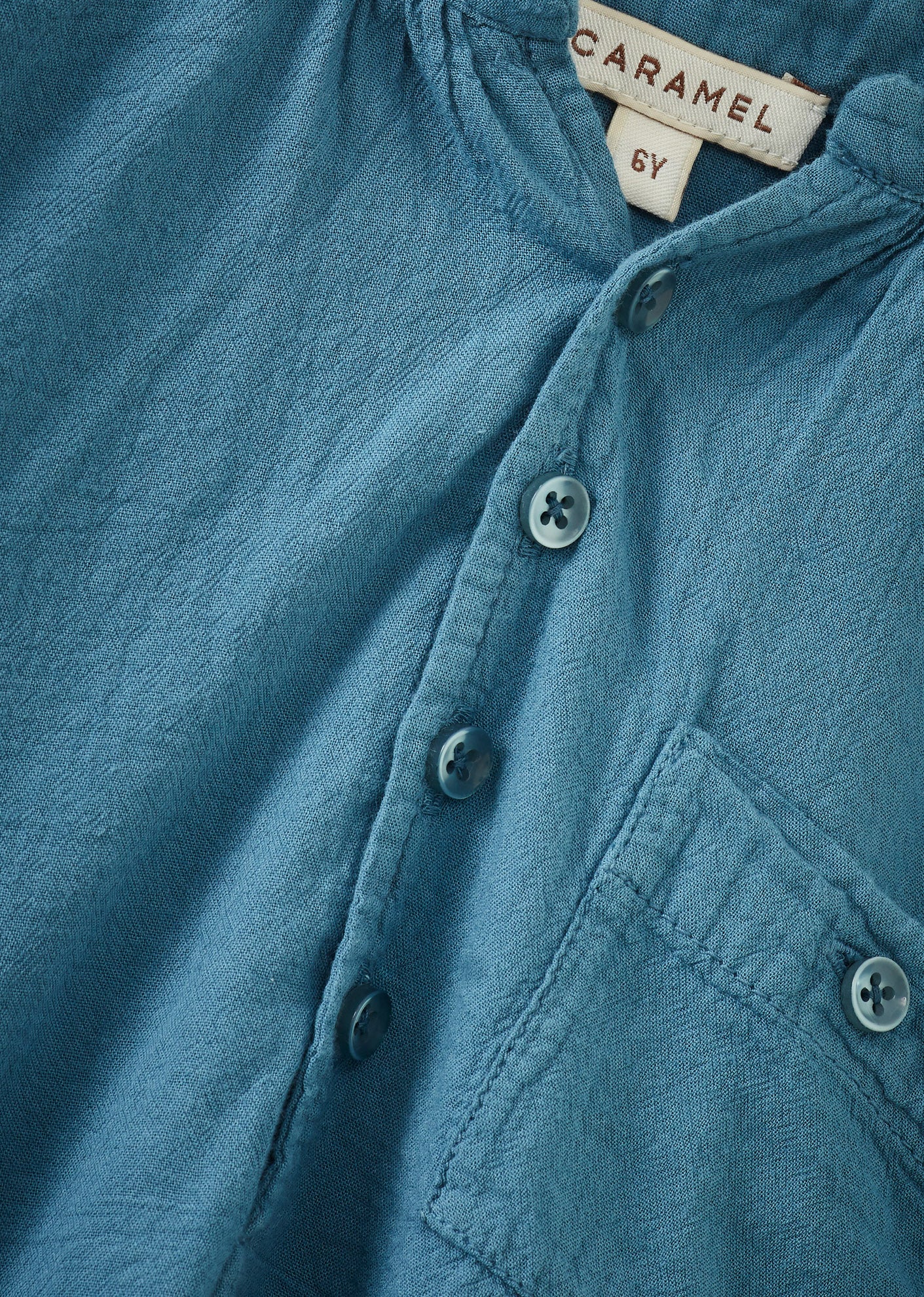 ADONIS CHILDREN'S COTTON SHIRT - UNIFORM BLUE
