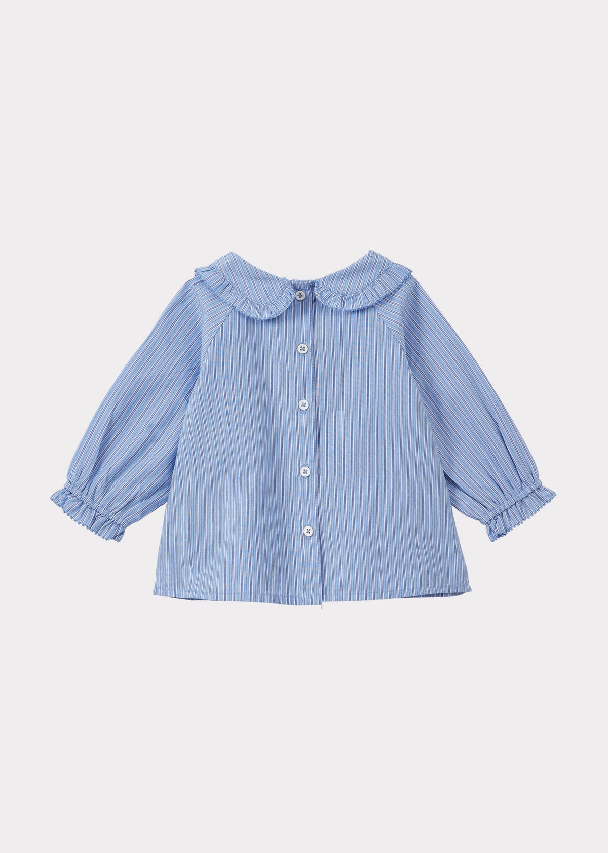 HARPER BABY COTTON BLOUSE - BLUE STRIPE