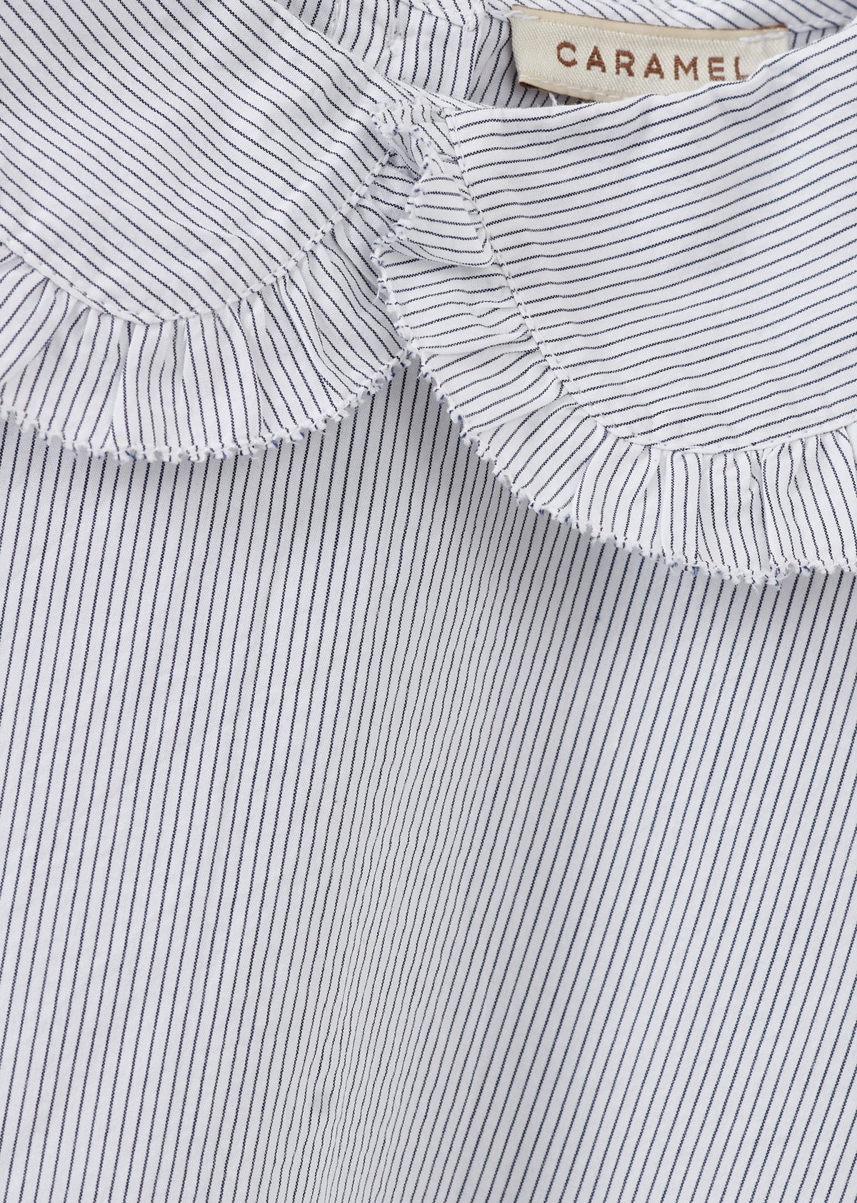 HARPER CHILDREN'S COTTON BLOUSE - CHARCOAL PINSTRIPE