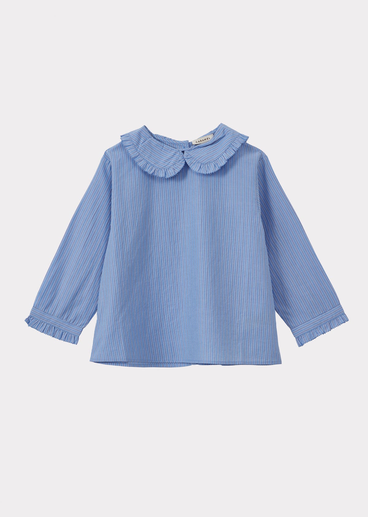 HARPER CHILDREN'S COTTON BLOUSE - BLUE STRIPE