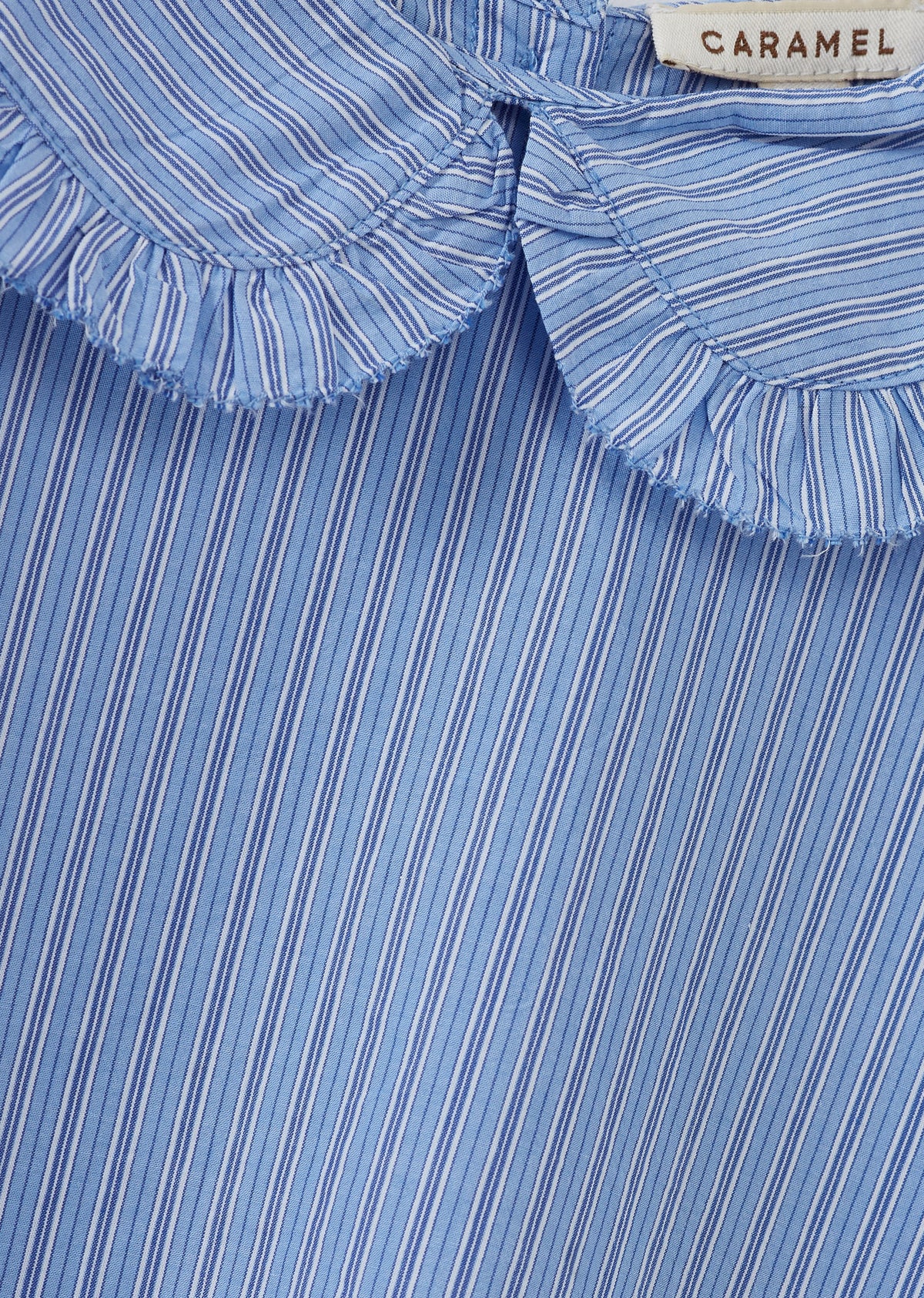 HARPER CHILDREN'S COTTON BLOUSE - BLUE STRIPE