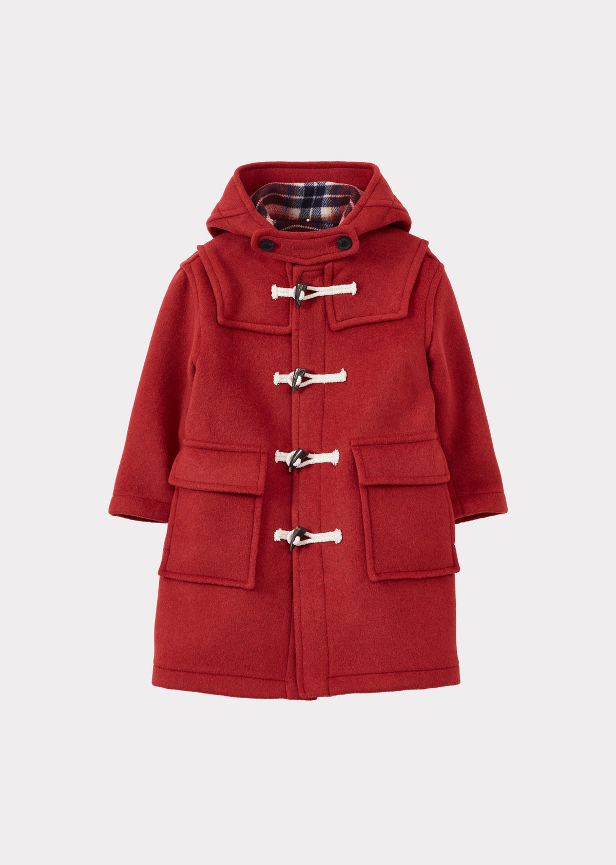 TEDDY CHILDREN'S WOOL DUFFLE COAT - BURNT ORANGE