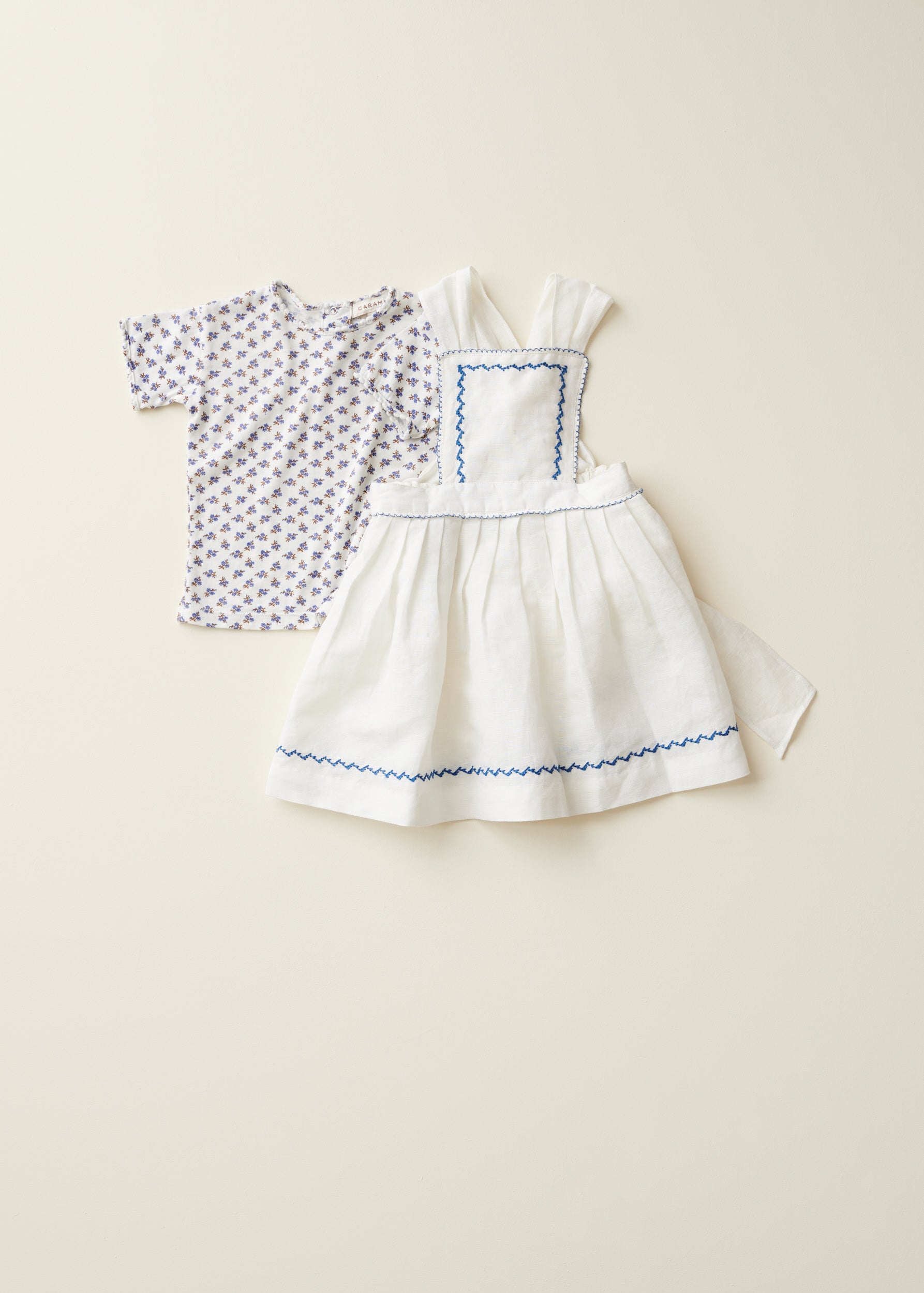 PEPPERMINT BABY LINEN DRESS - WHITE