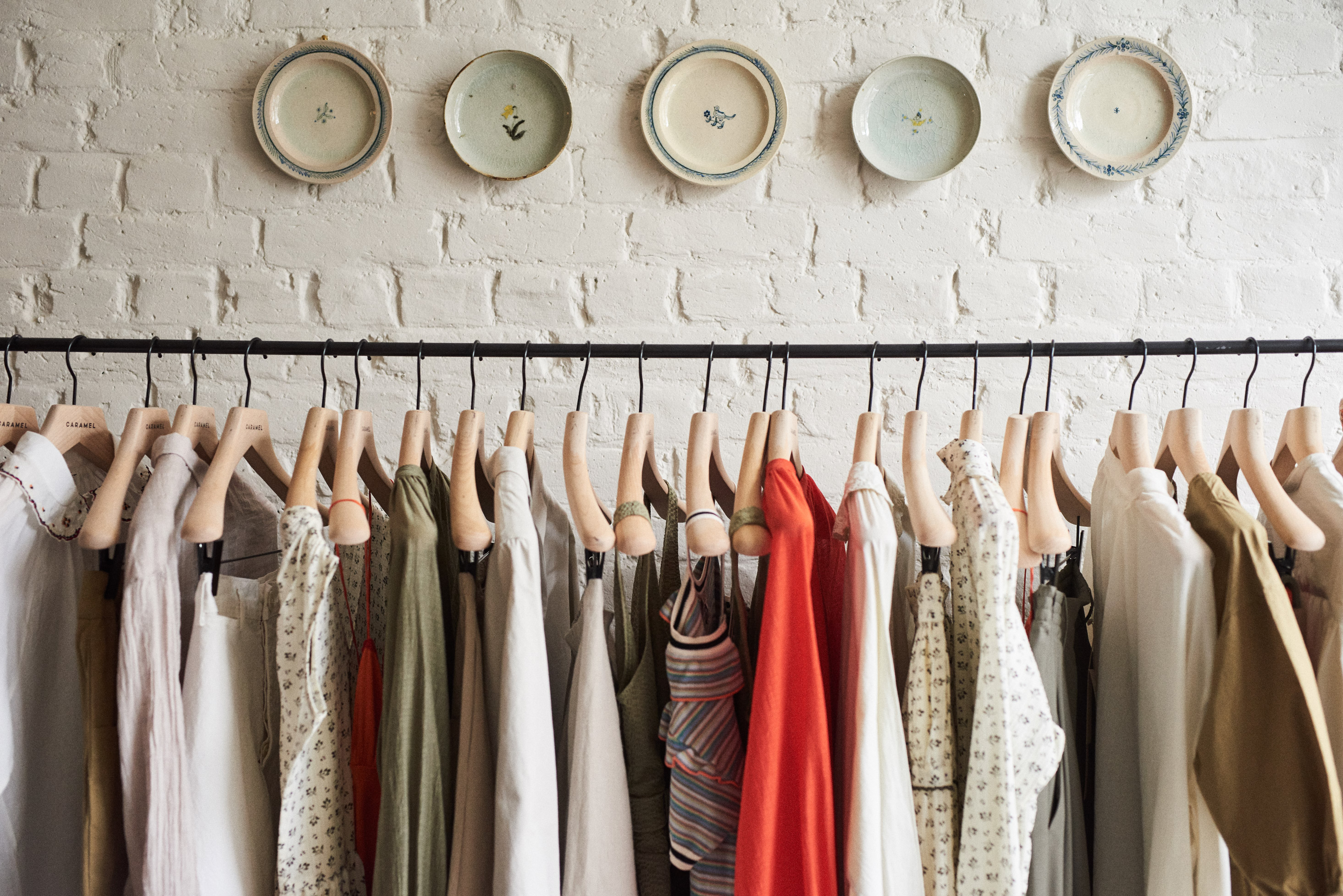 Women dresses in Caramel store