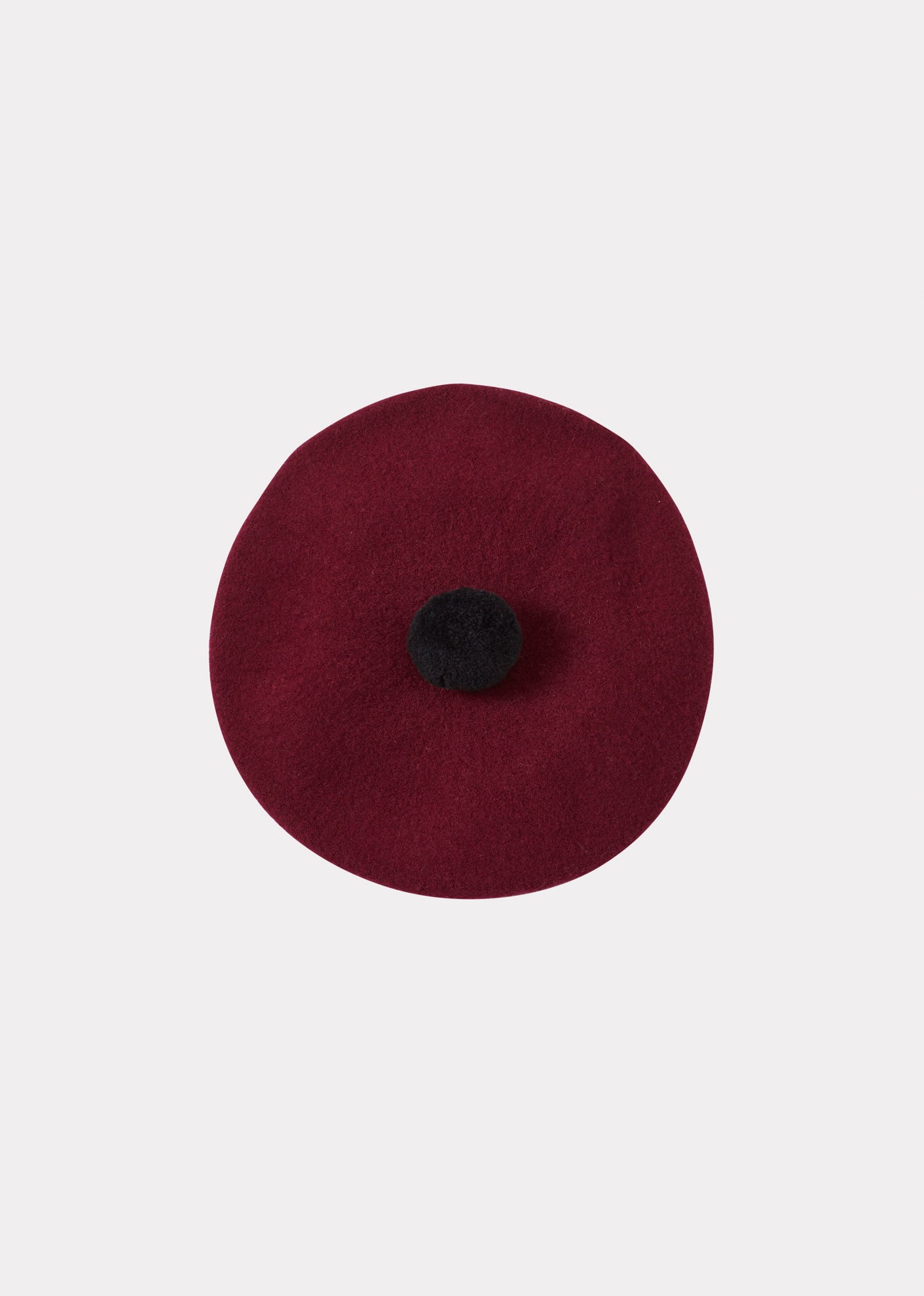 ABERFELDY CHILDREN'S WOOL BERET - BURGUNDY
