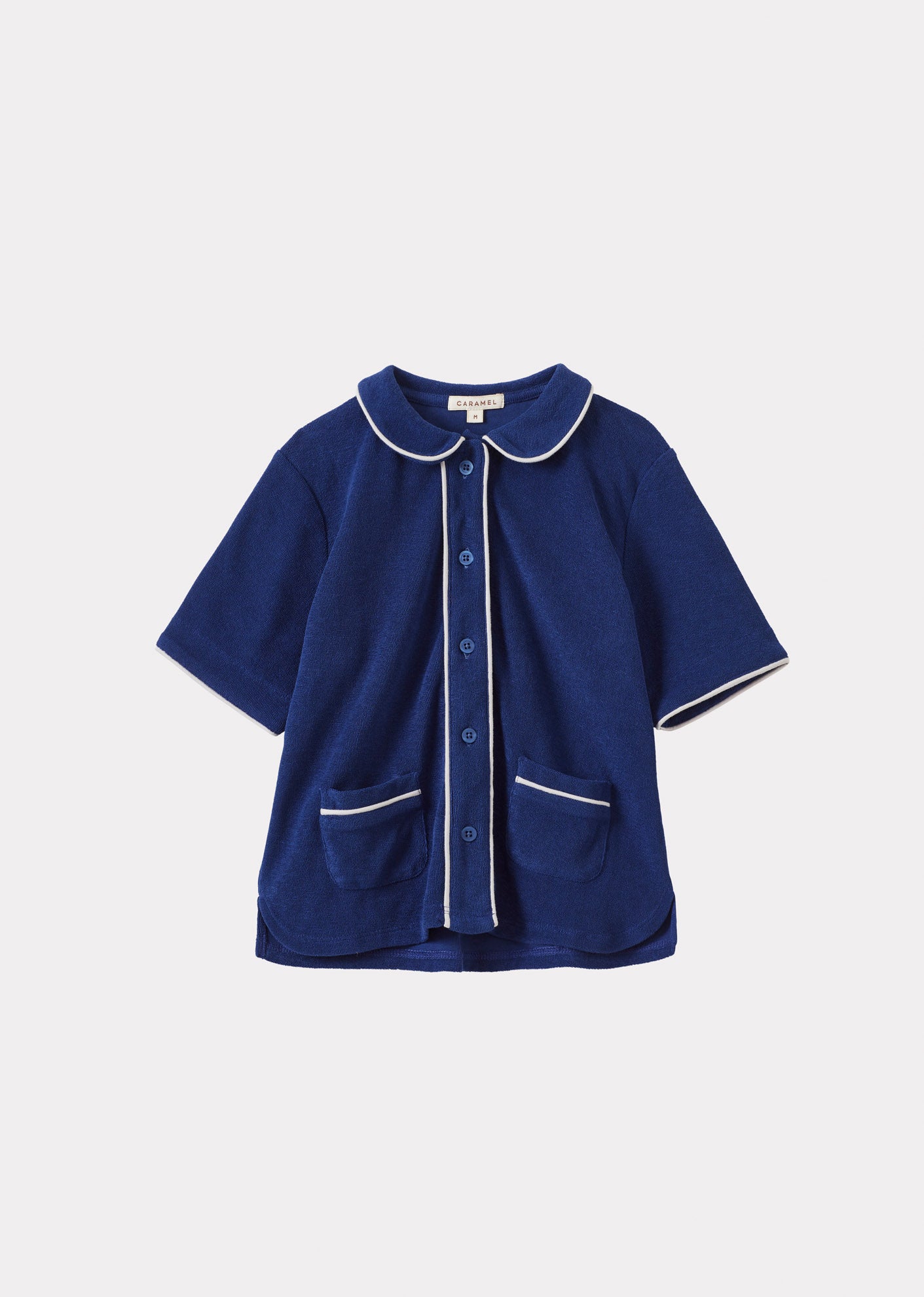 ALBIE CHILDREN'S COTTON TOWELLING TOP - INDIGO