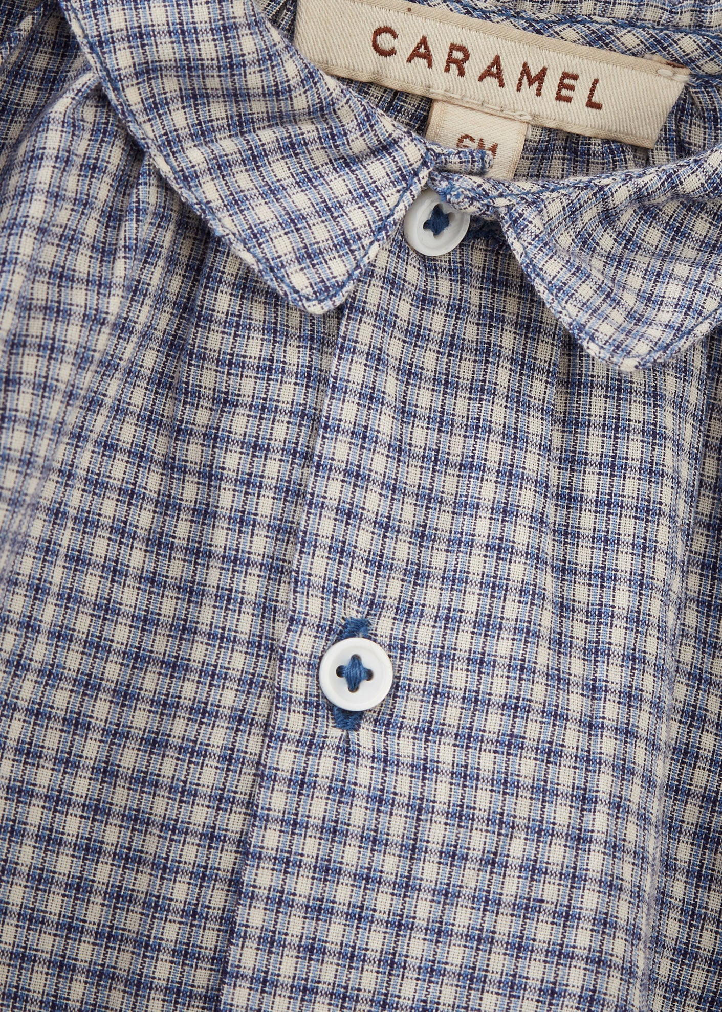 ALOE BABY SHIRT - BLUE MICRO-CHECK