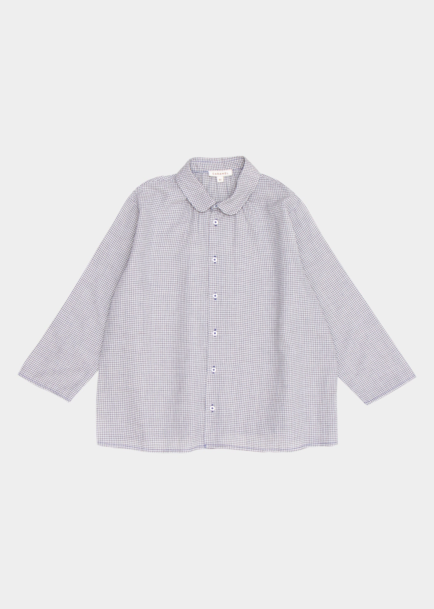 ALOE KIDS SHIRT - CHARCOAL MICROCHECK