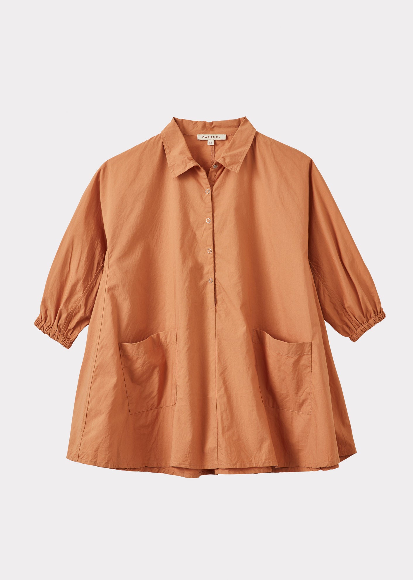 ANODA GIRL'S COTTON DRESS - BURNT ORANGE