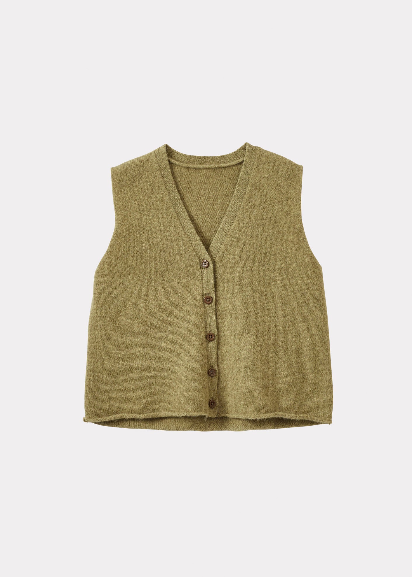 ANSEL CHILDREN'S WOOL VEST - OLIVE