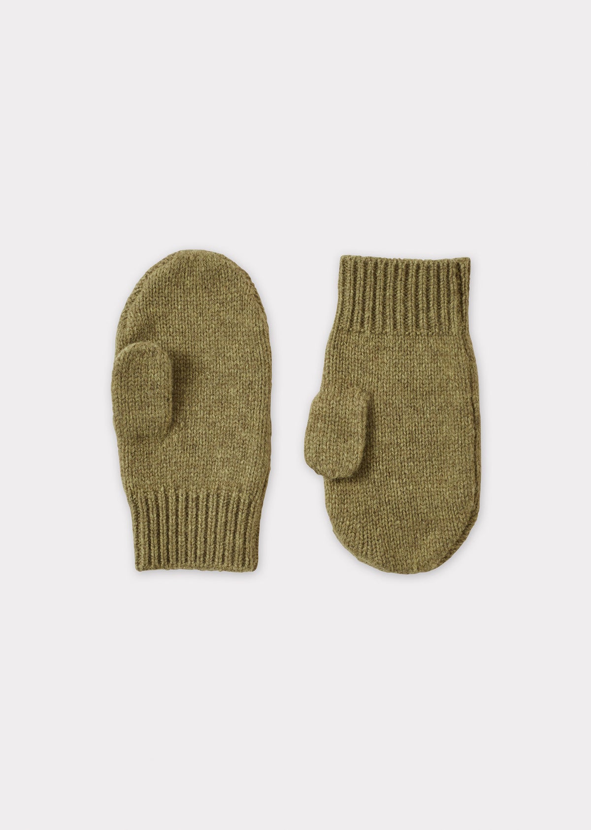 APO CHILDREN'S WOOL MITTENS - OLIVE