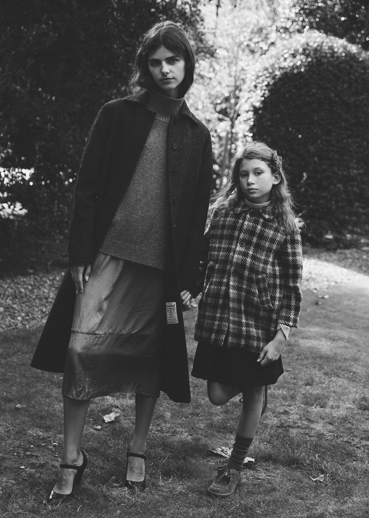 WOMAN CAMBRIDGE COAT - DARK GREY HARRIS TWEED