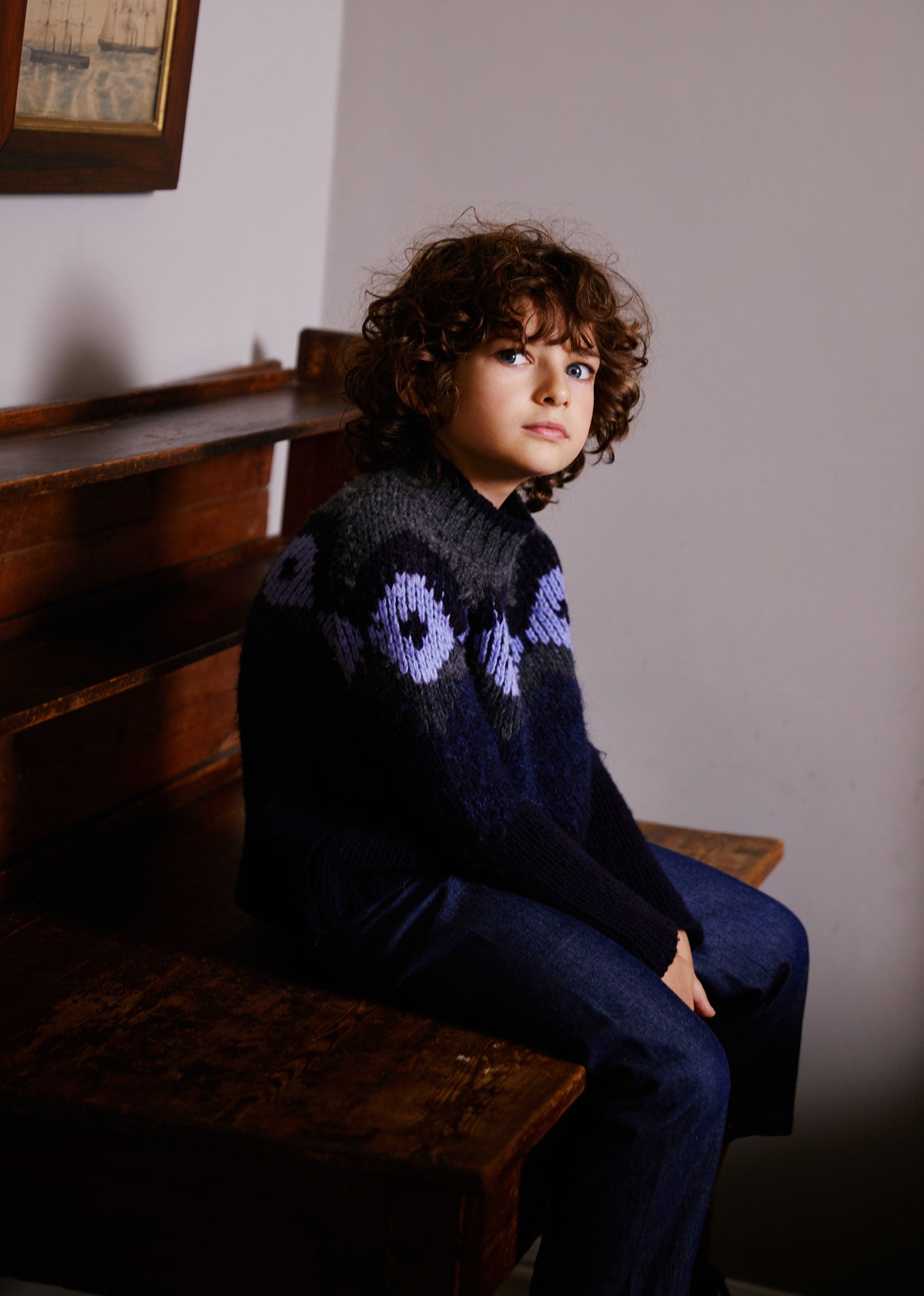 LUNA KIDS JUMPER - NAVY/DARKGREYMEL/MIDNIGHT/CORN