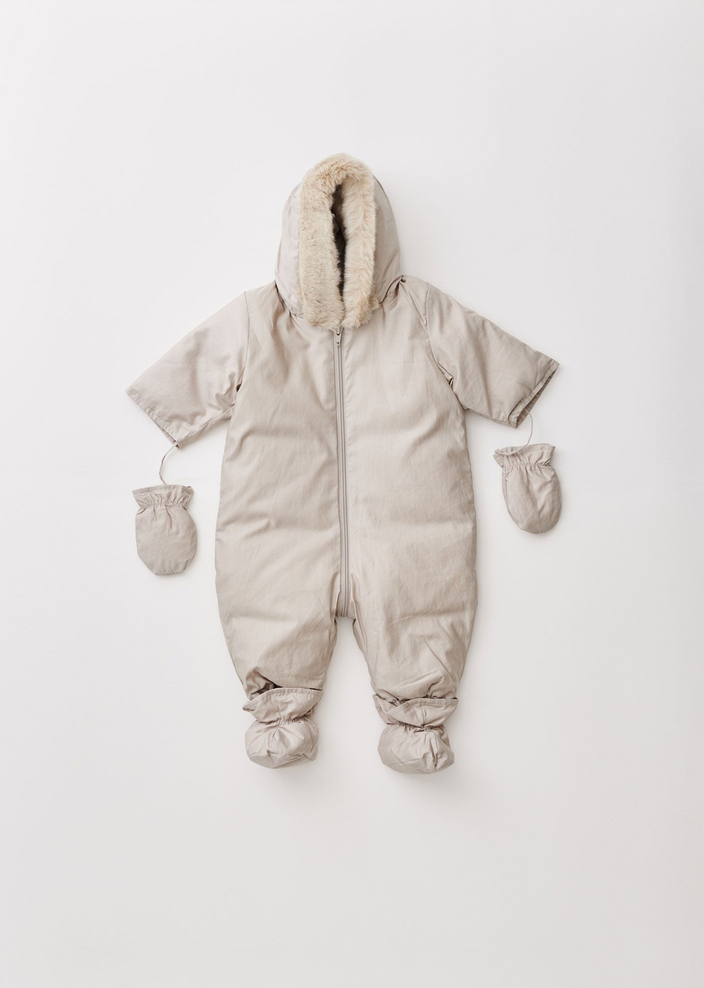 DOWN FILLED PRAM SUIT - SOFT GREY