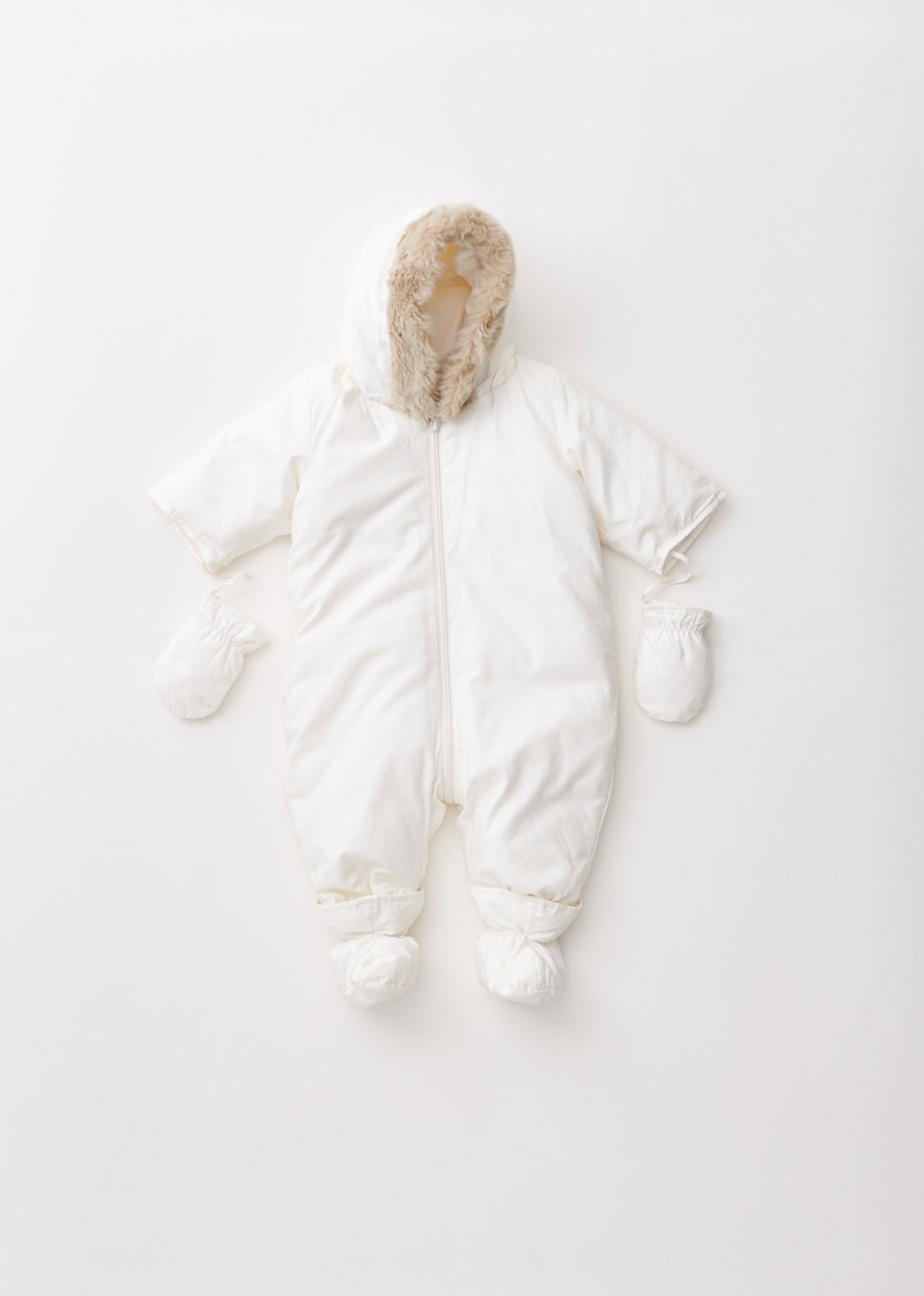 DOWN FILLED PRAM SUIT - CREAM