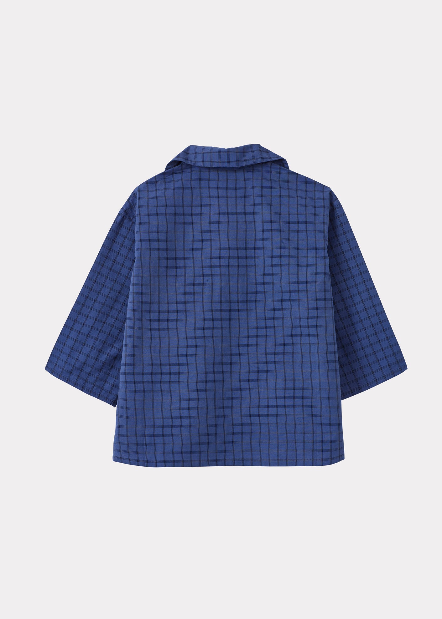BERGAMOT CHILDREN'S COTTON SHIRT - DENIM BLUE CHECK