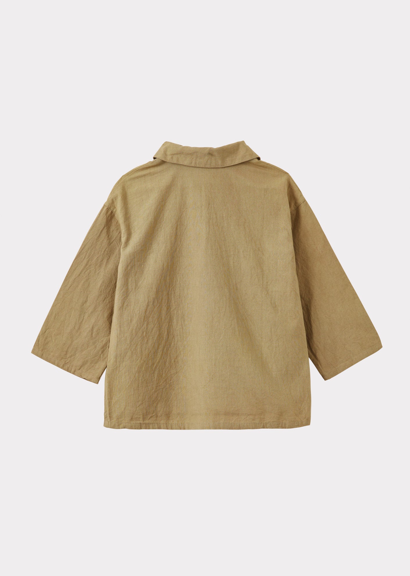 BERGAMOT CHILDREN'S COTTON SHIRT - LIGHT CAMEL