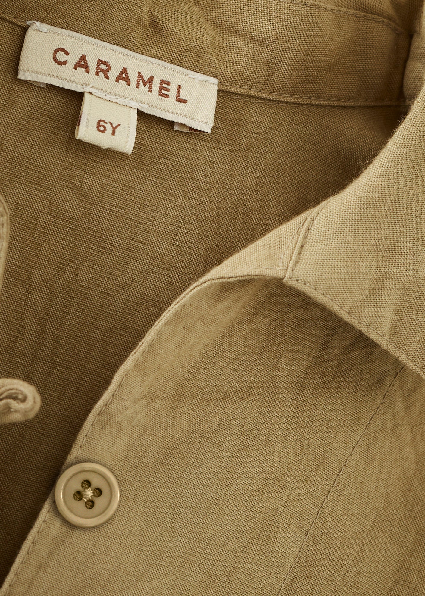 BERGAMOT CHILDREN'S COTTON SHIRT - LIGHT CAMEL
